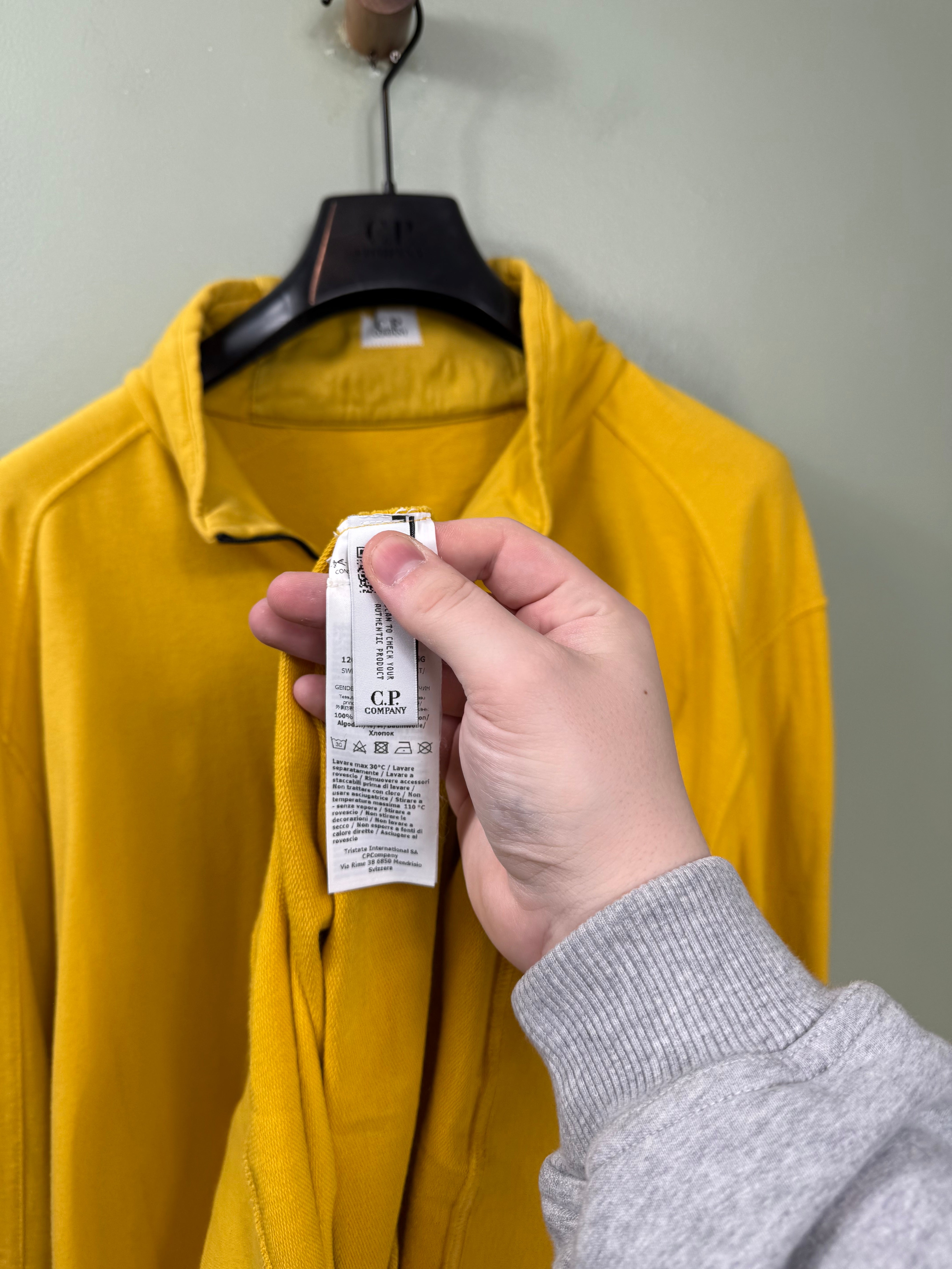 C.P. Company Yellow 1/4 Zip Jumper