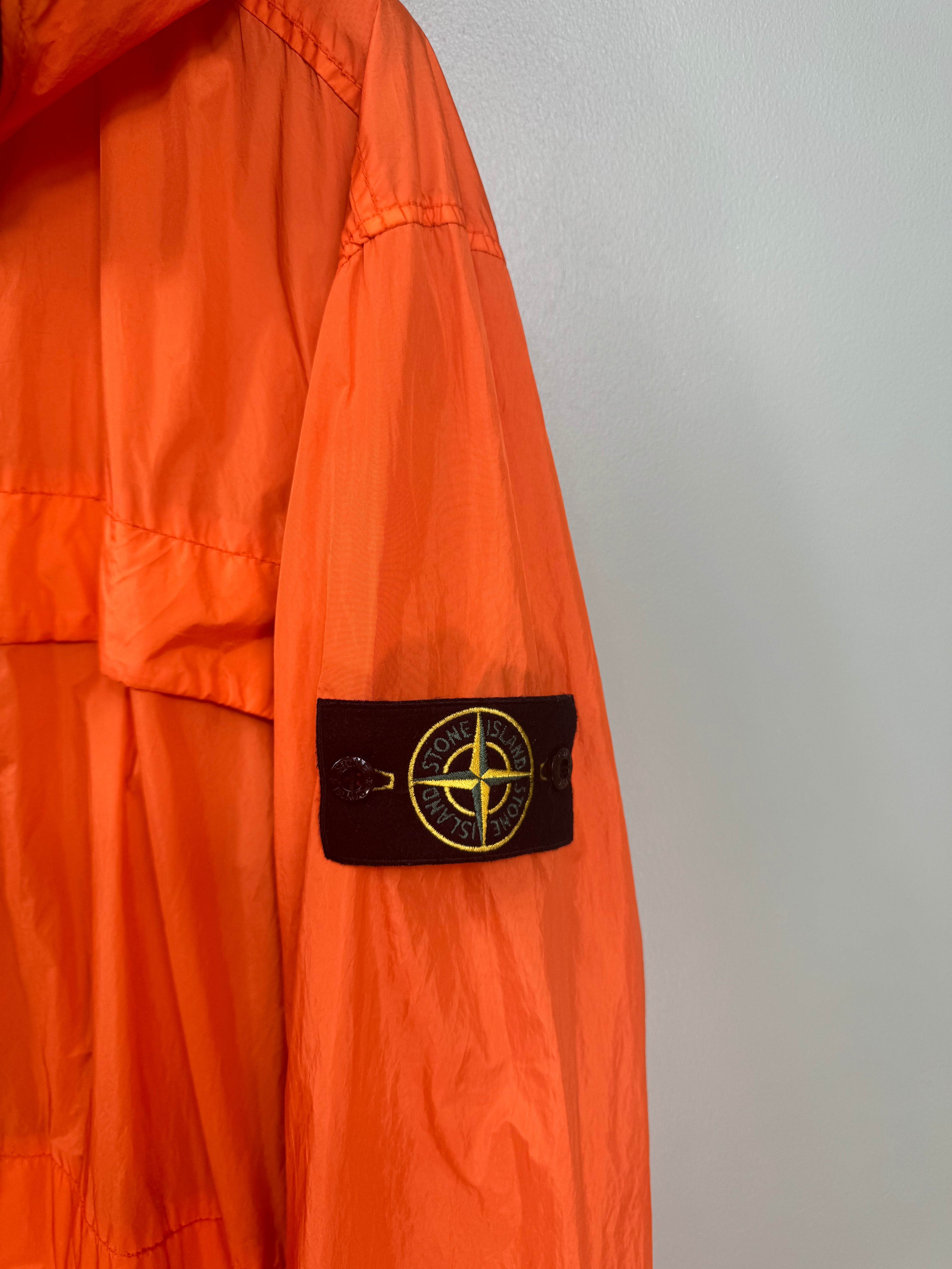 Stone Island Orange Garment Dyed Crinkle Reps Jacket