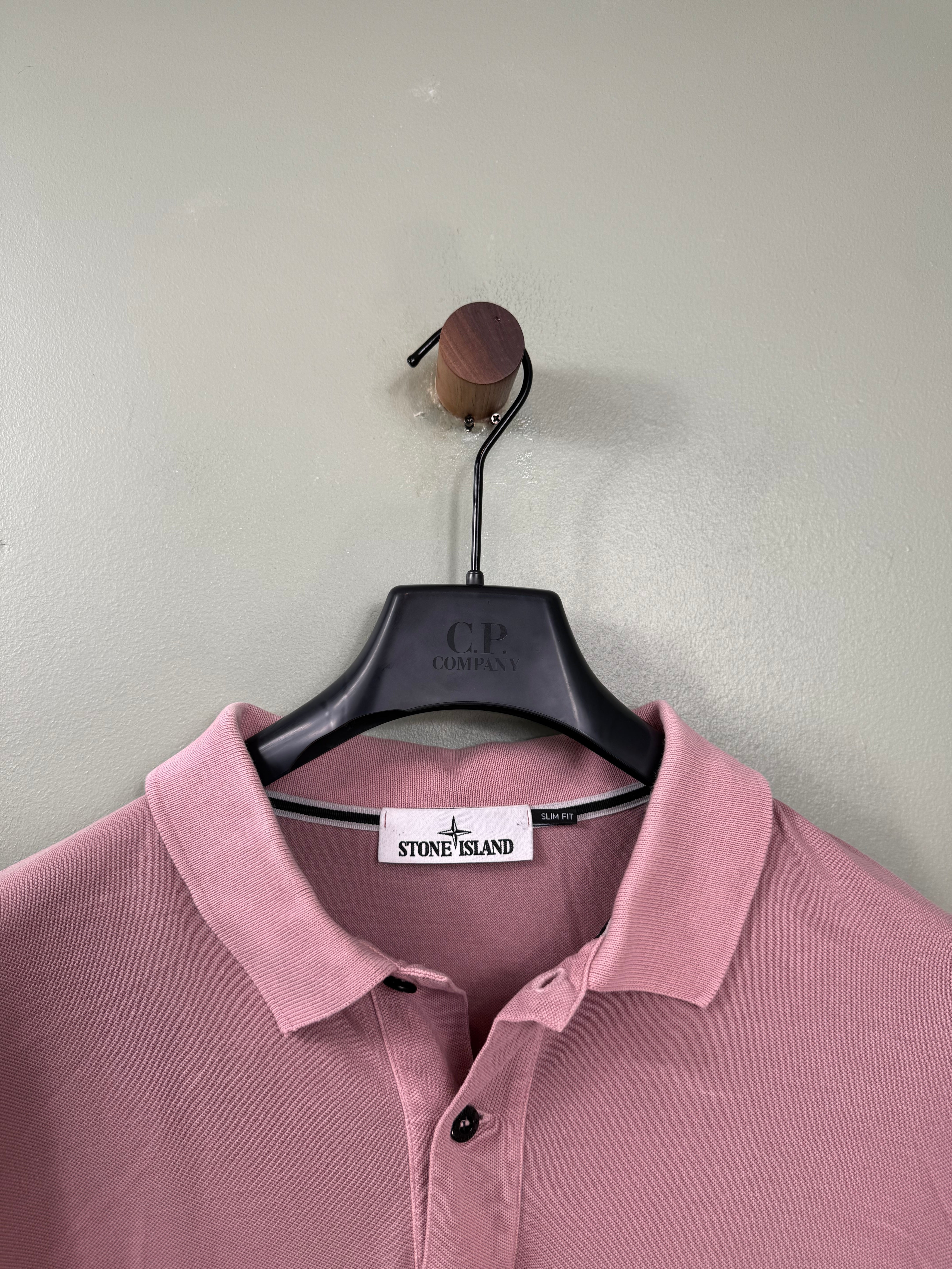 Stone Island Pink Slim Fit Polo