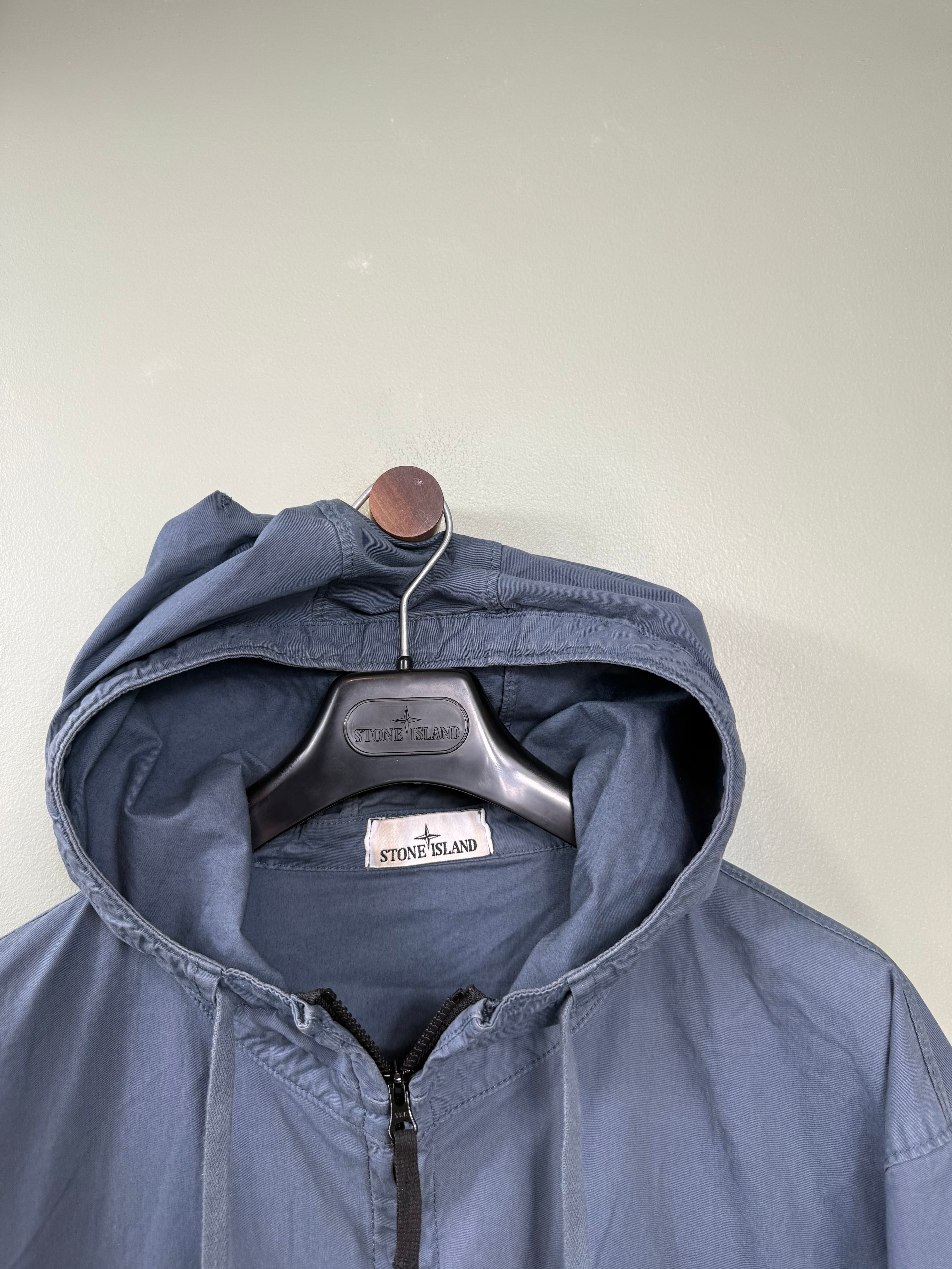 Stone Island Avio Blue Supima Cotton Twill Jacket