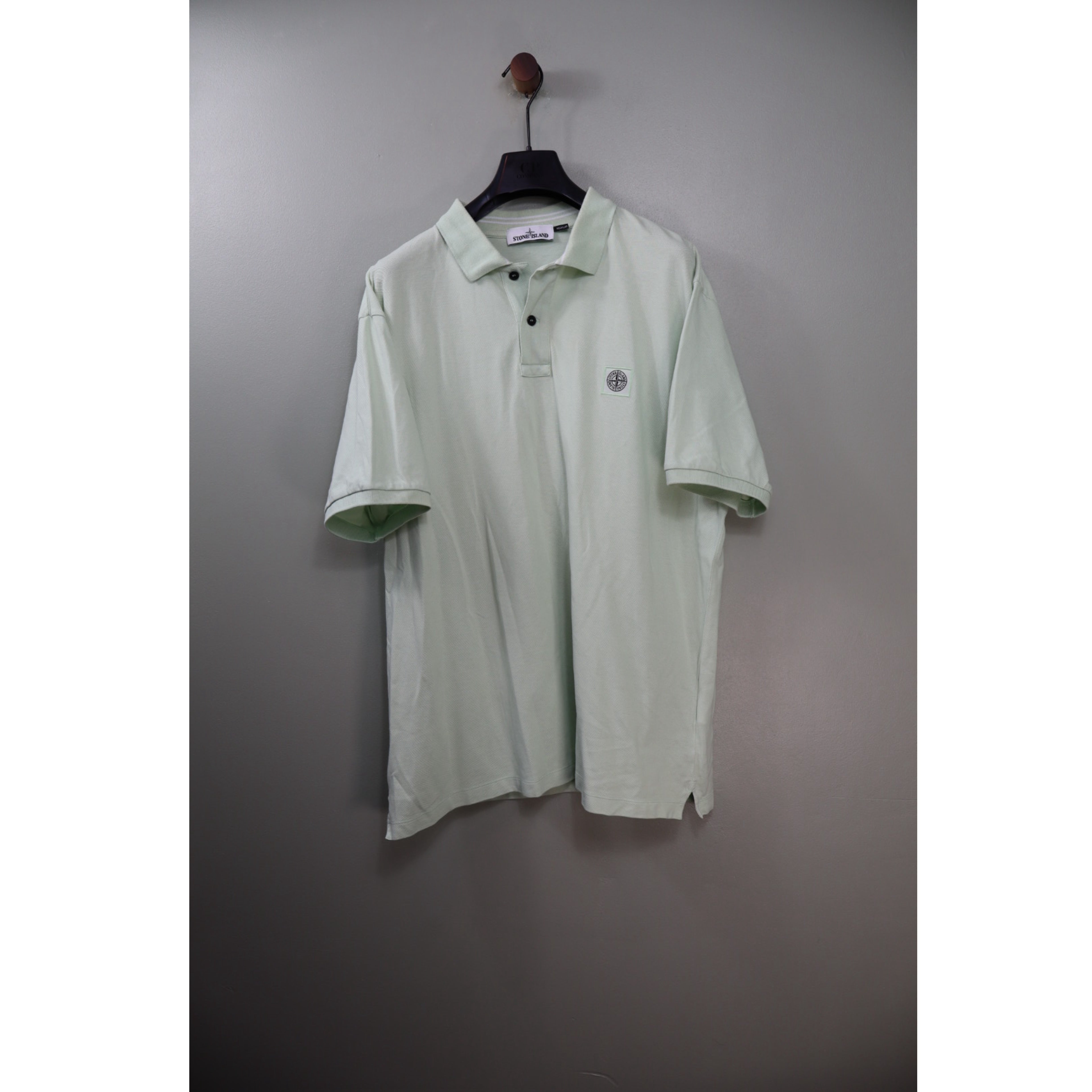 Stone Island Pastel Green Regular Fit Polo