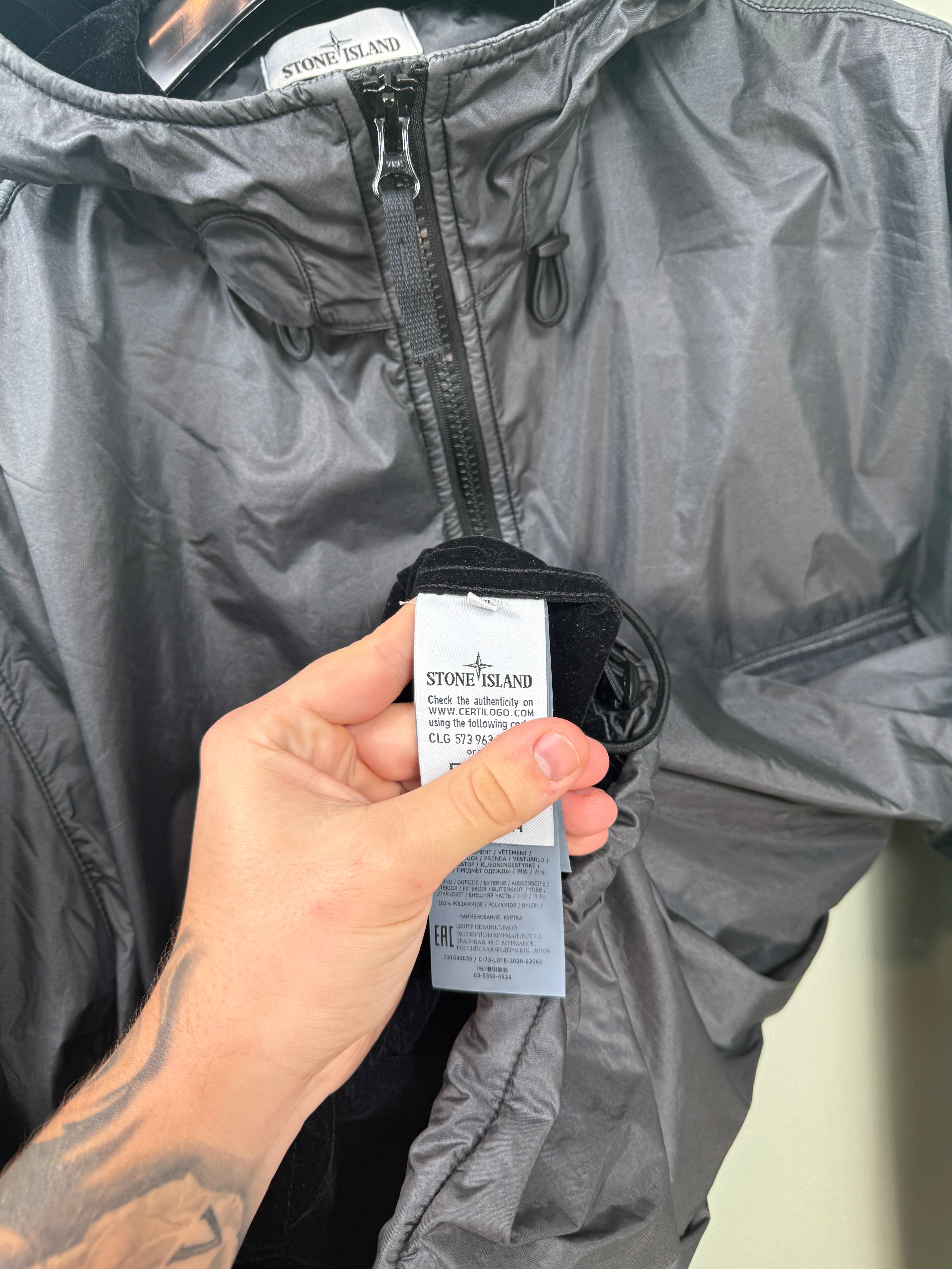 Stone Island Black Lamy Flock Jacket