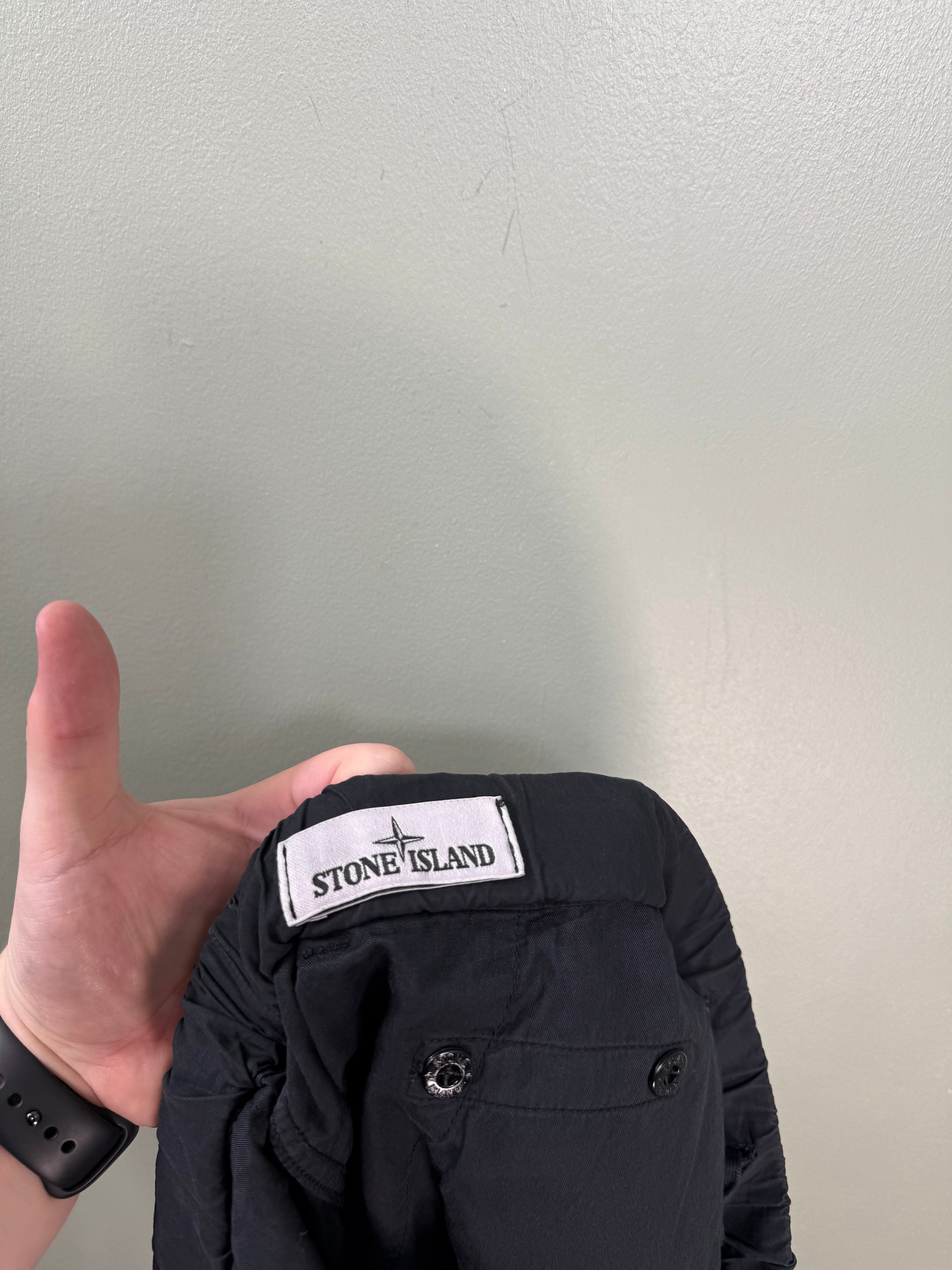 Stone Island Black RE-T Cargo Bottoms