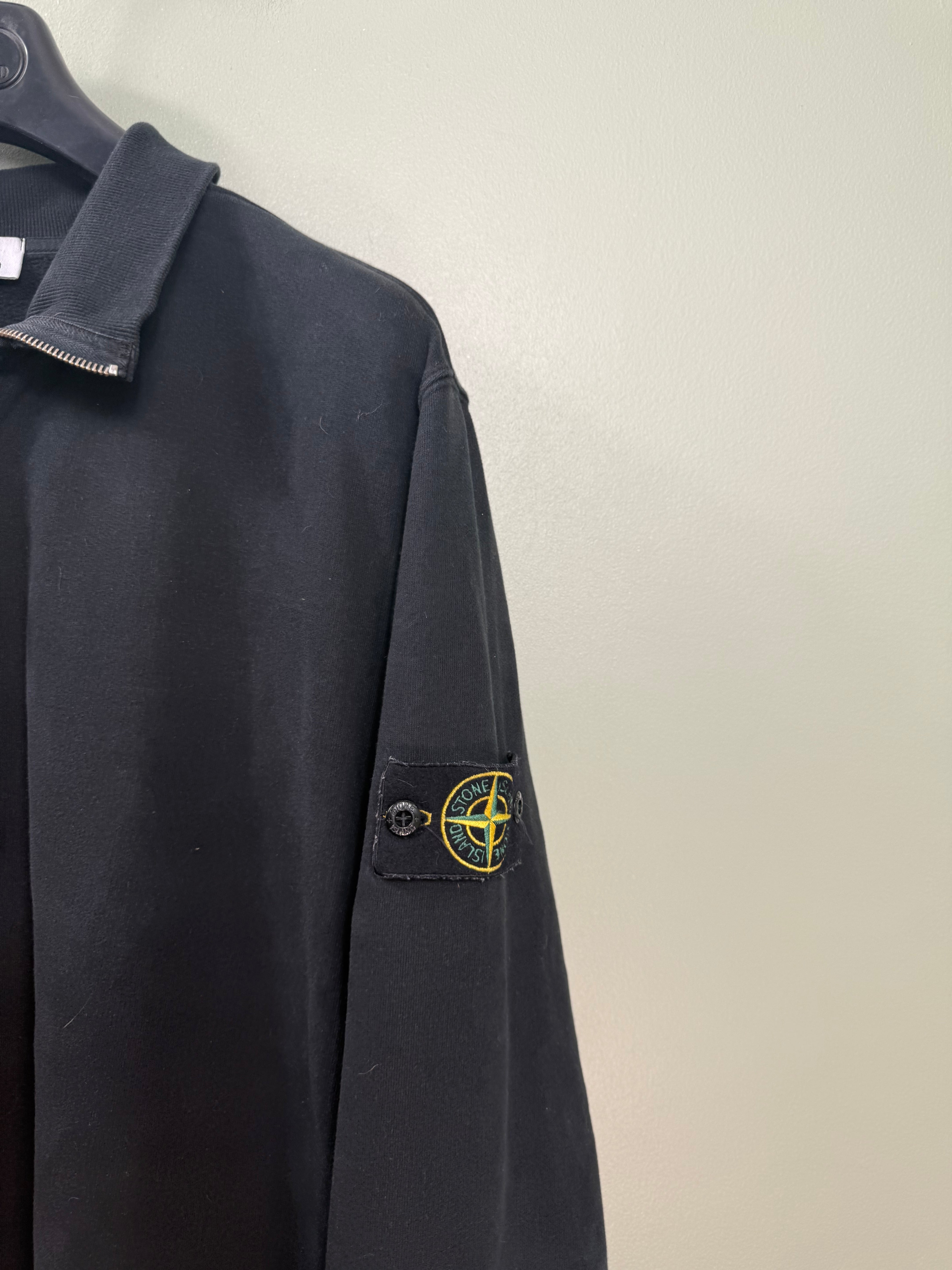 Stone Island Black 1/4 Zip Jumper