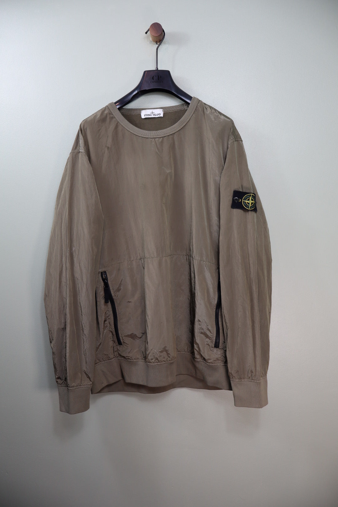 Stone Island Khaki Nylon Metal Jumper