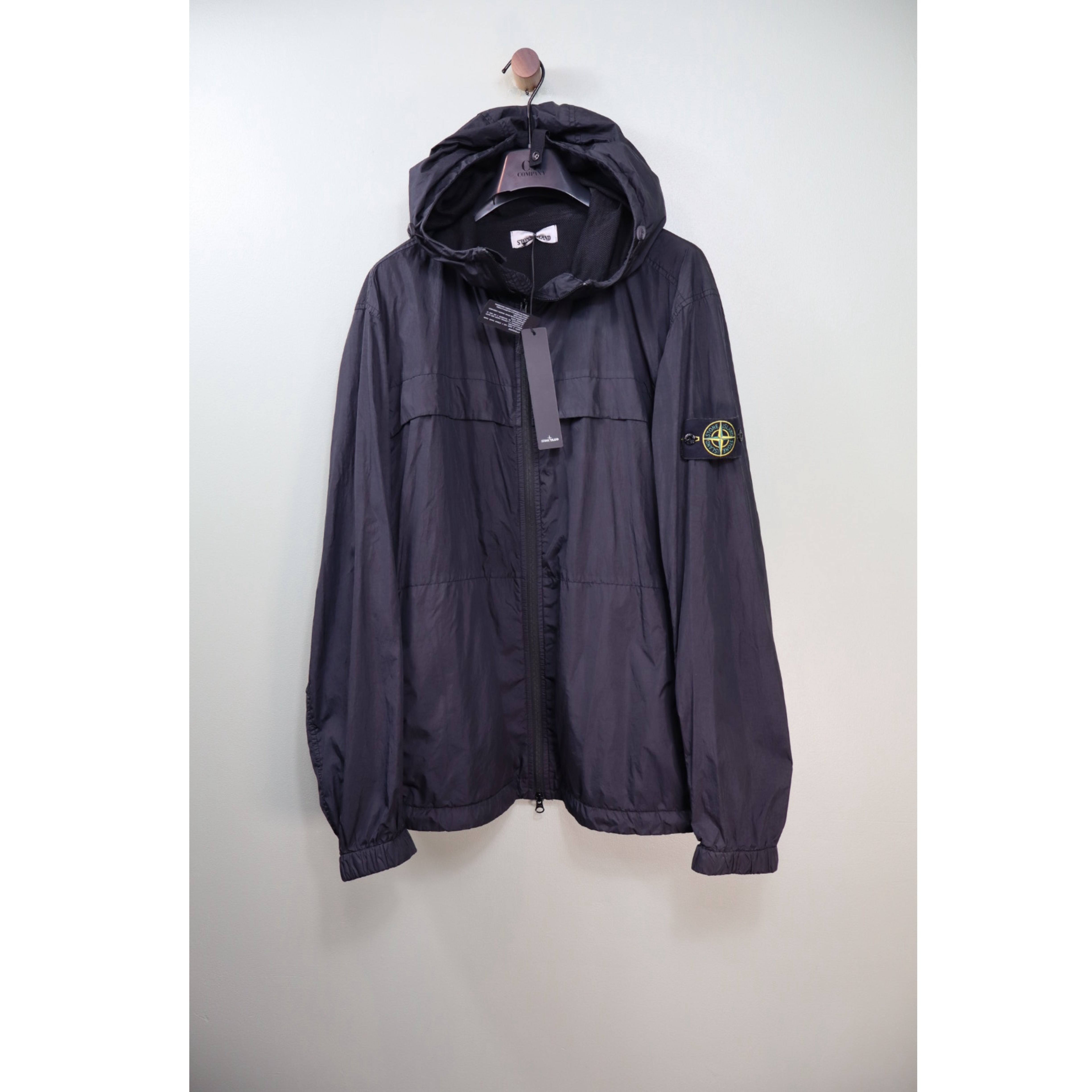 Stone Island Black Garment Dyed Crinkle Reps Jacket