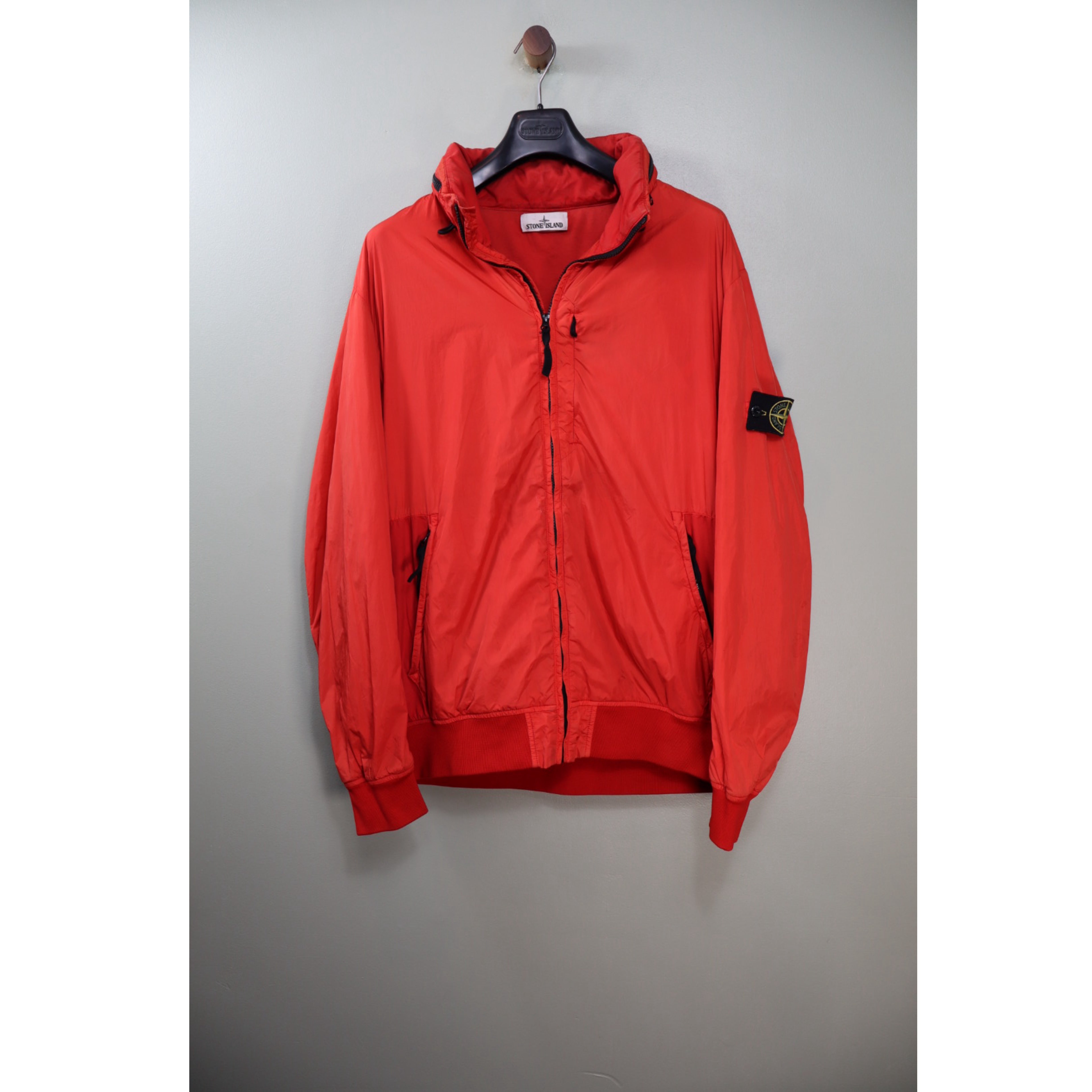 Stone Island Red Crinkle Reps Jacket