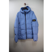 Stone Island Blue Crinkle Reps Down Jacket