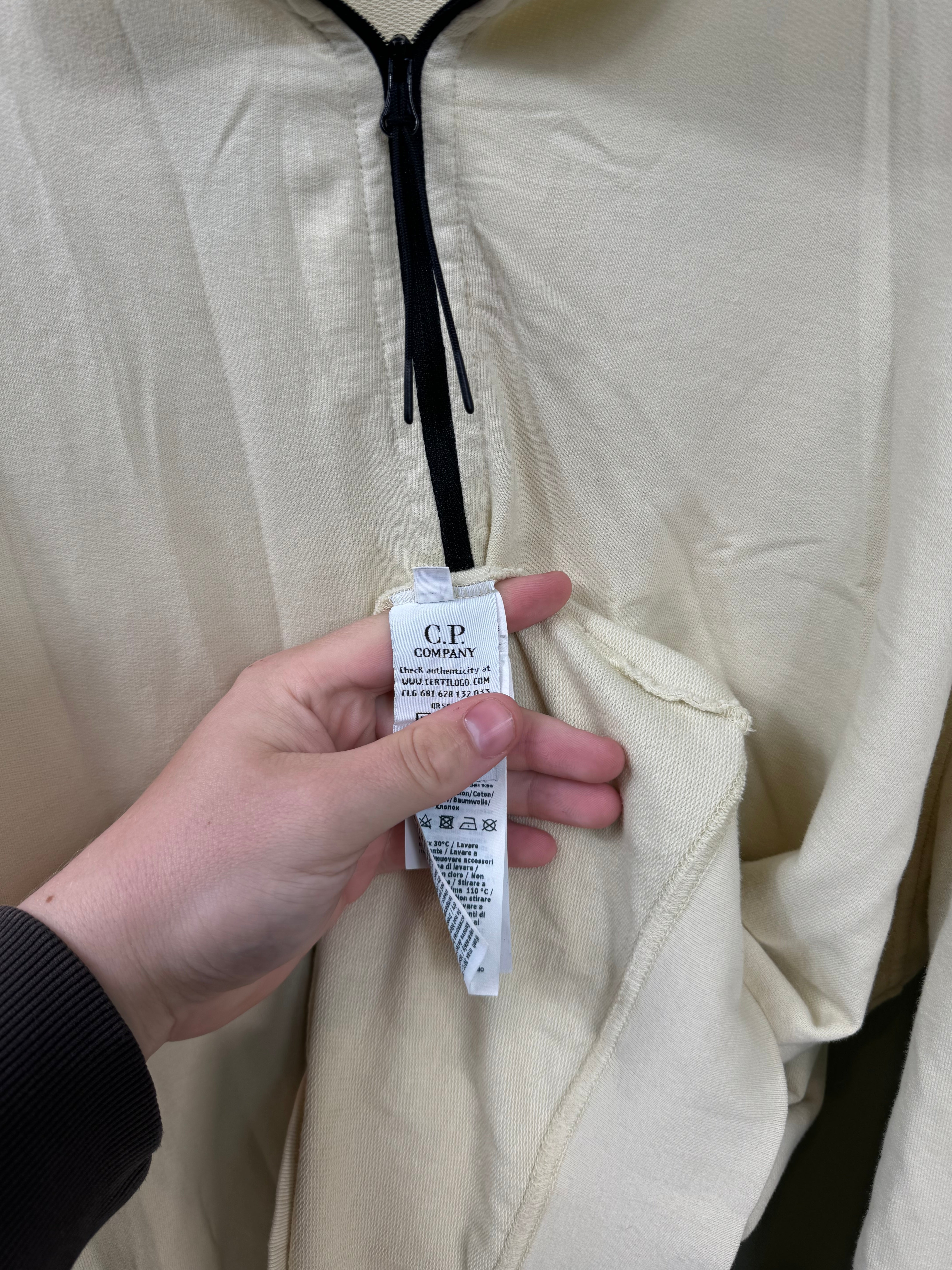 CP Company Pastel Yellow 1/4 Zip Jumper