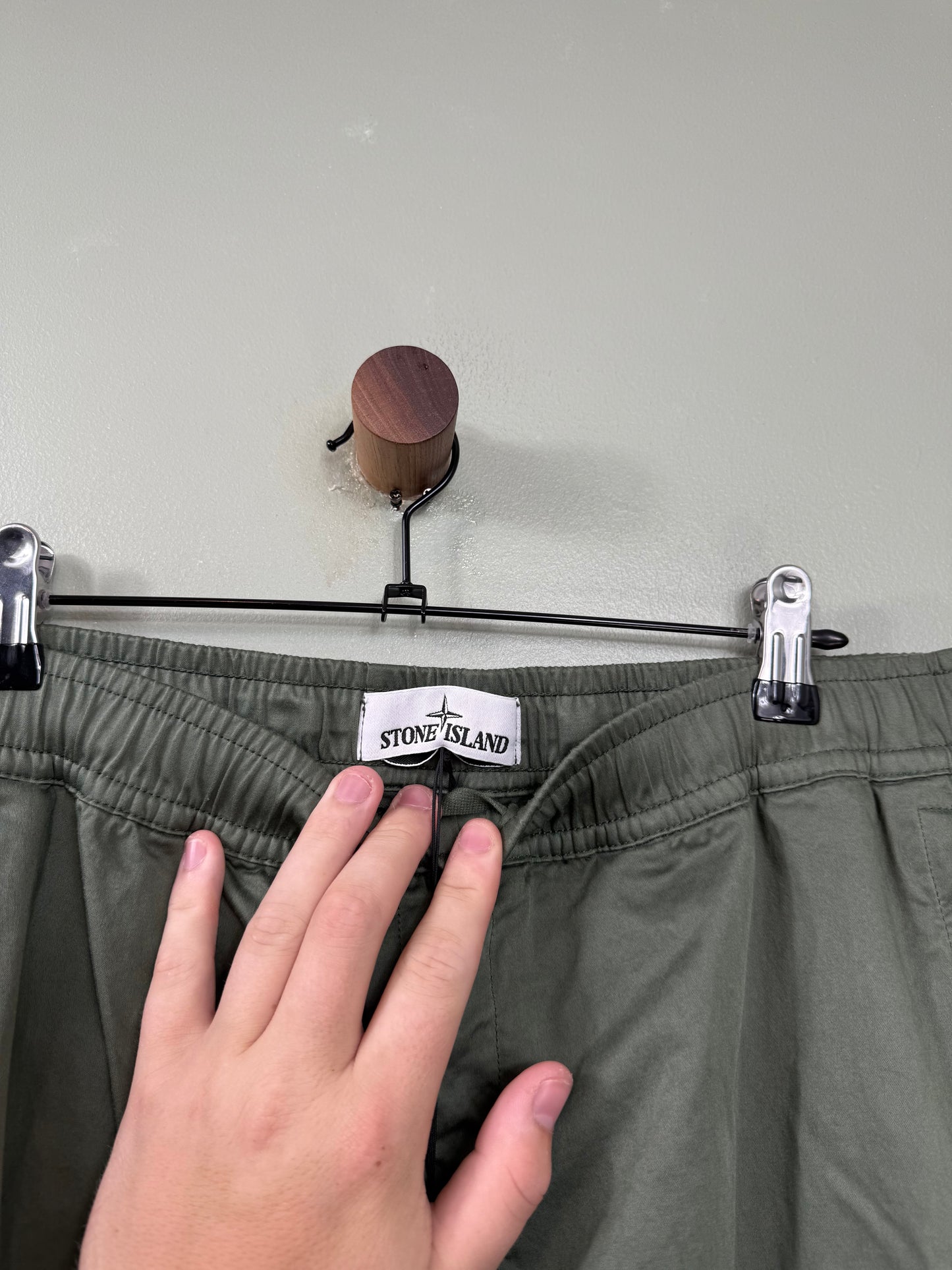 Stone Island Green RE-T Cargo Bottoms