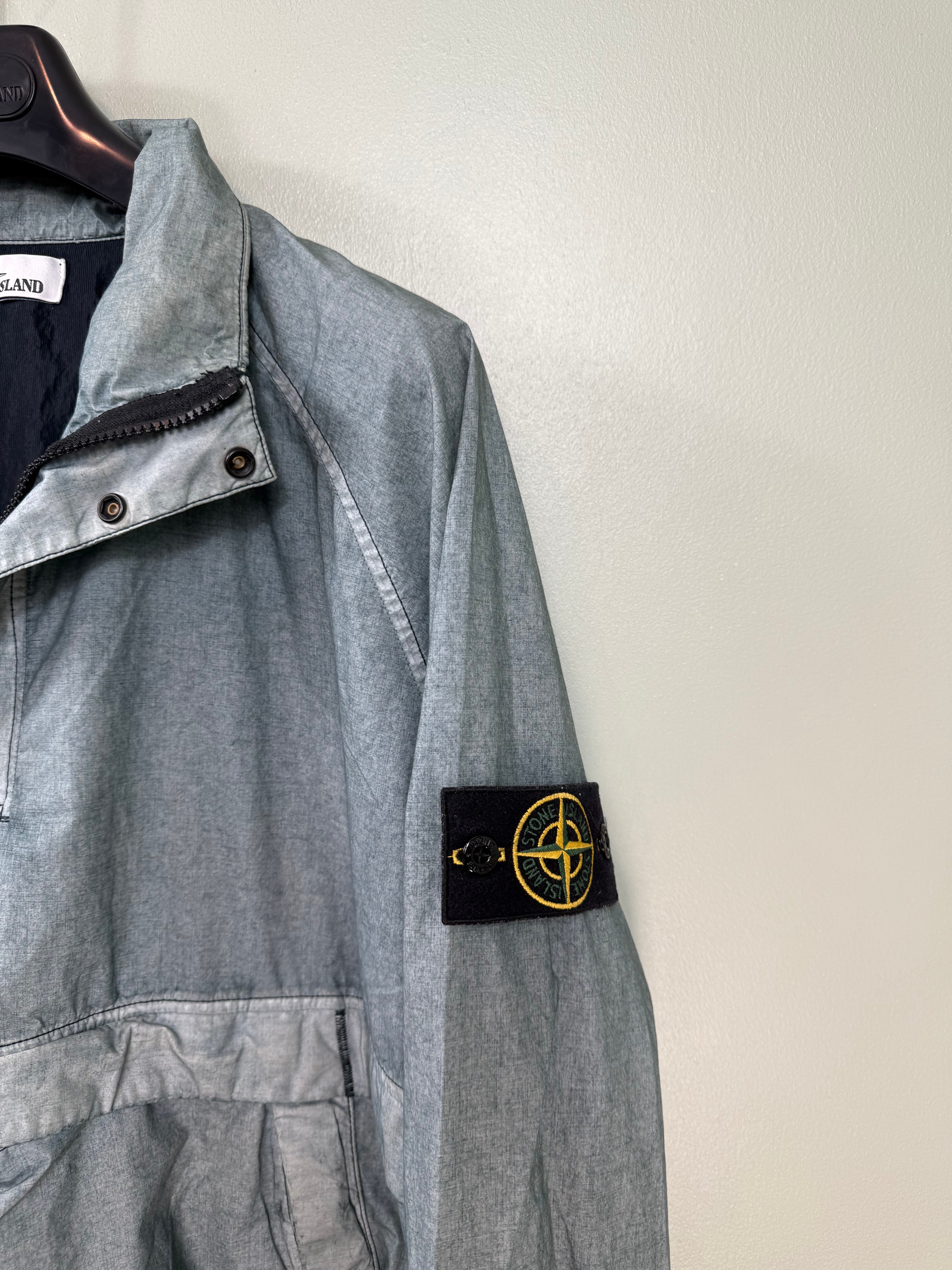Stone Island Grey Resin Poplin Smock
