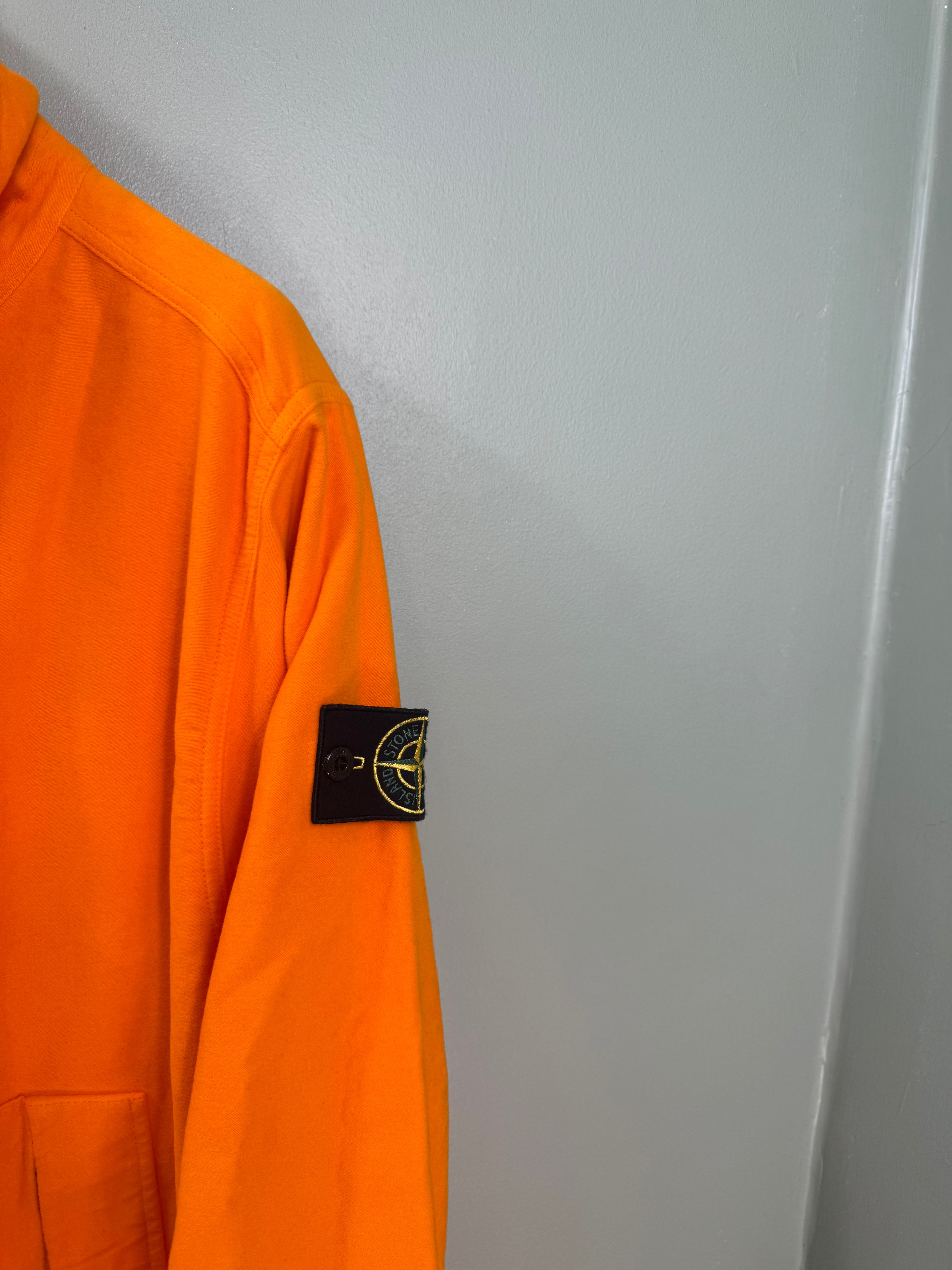 Stone Island Orange Mock Neck Jumper