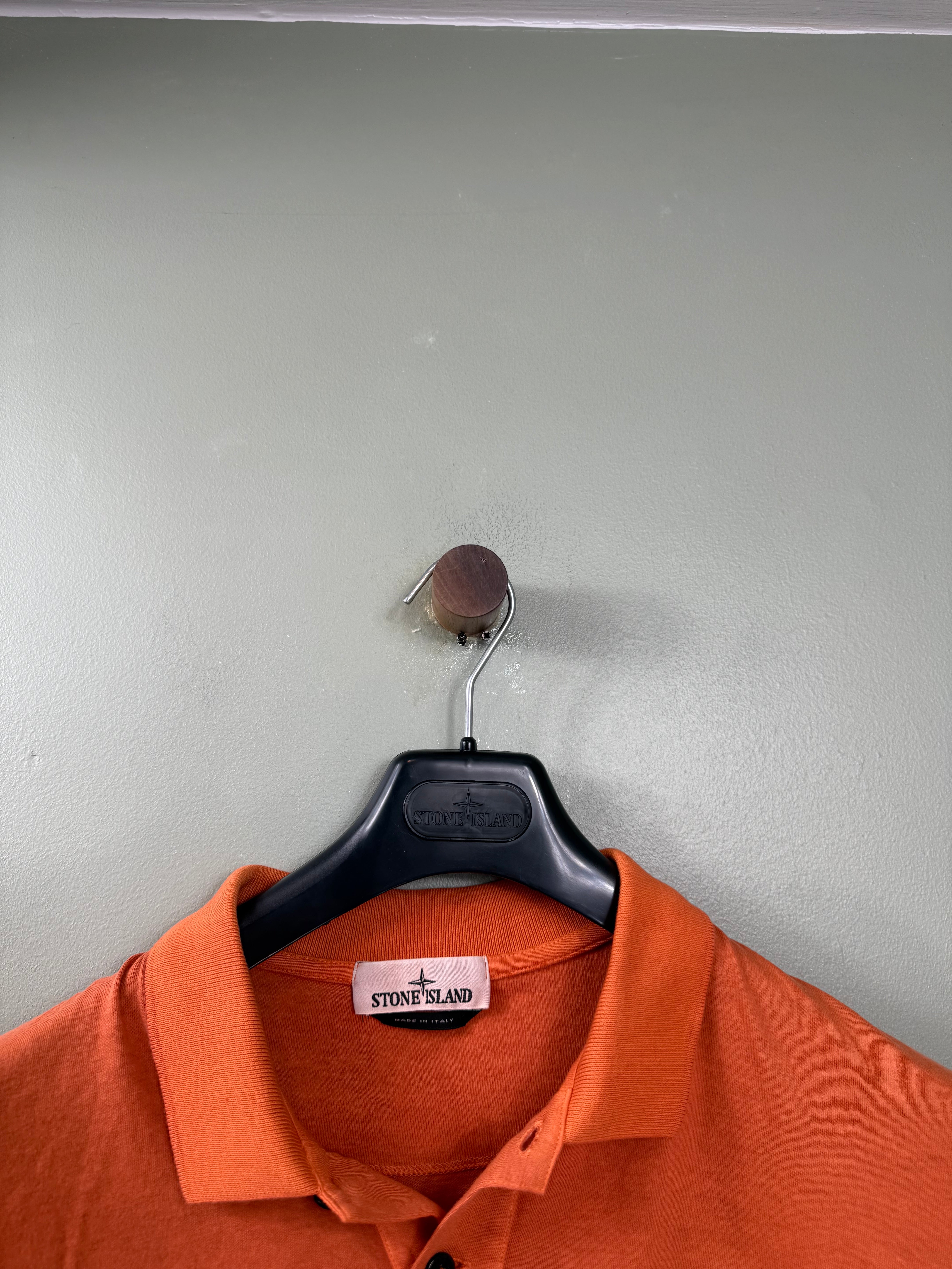 Stone Island Orange Polo Shirt