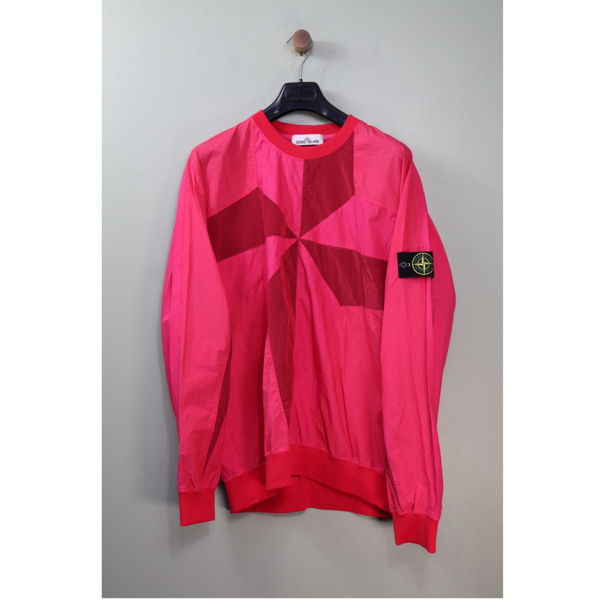 Stone Island Pink Nylon Metal Star Inlay Jumper