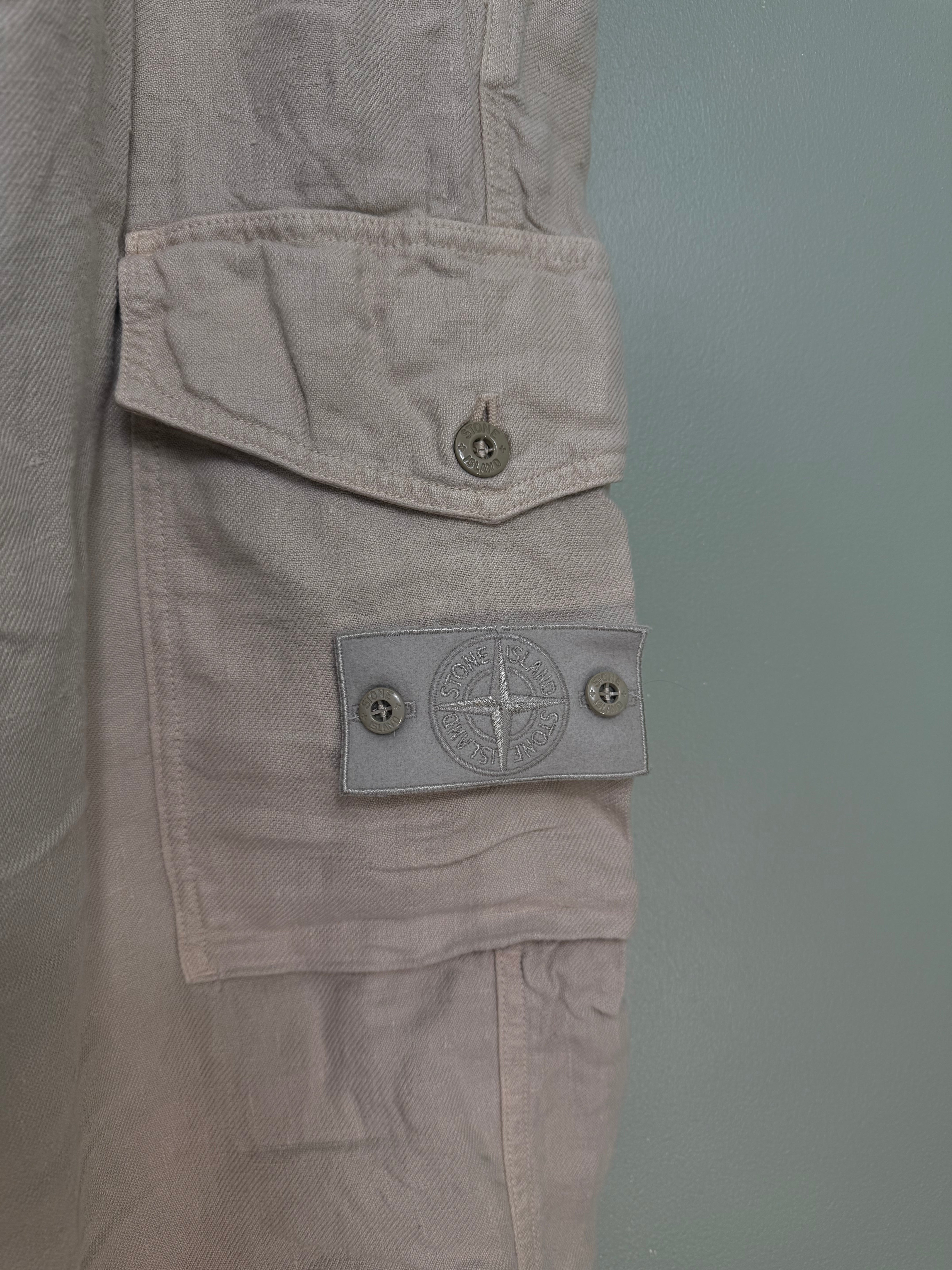 Stone Island Beige RE Ghost Cargo Bottoms