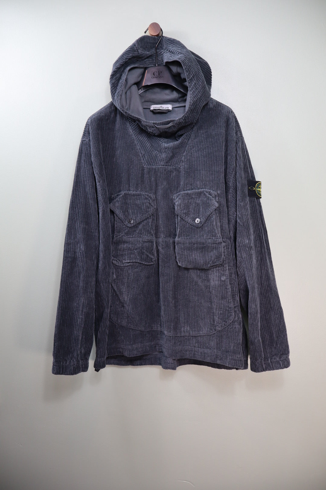 Stone Island Charcoal Grey Corduroy Smock