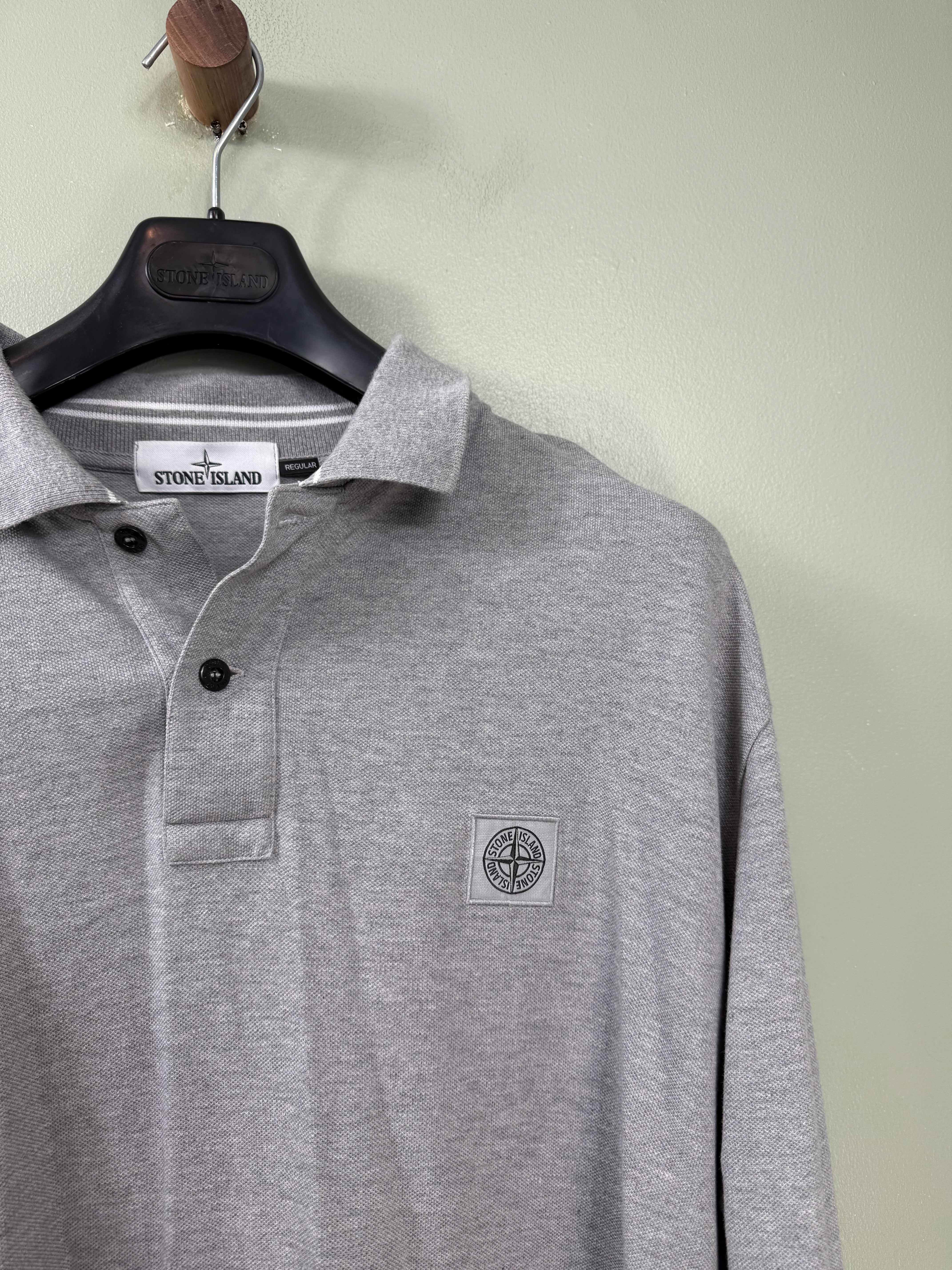 Stone Island Grey Regular Fit Polo