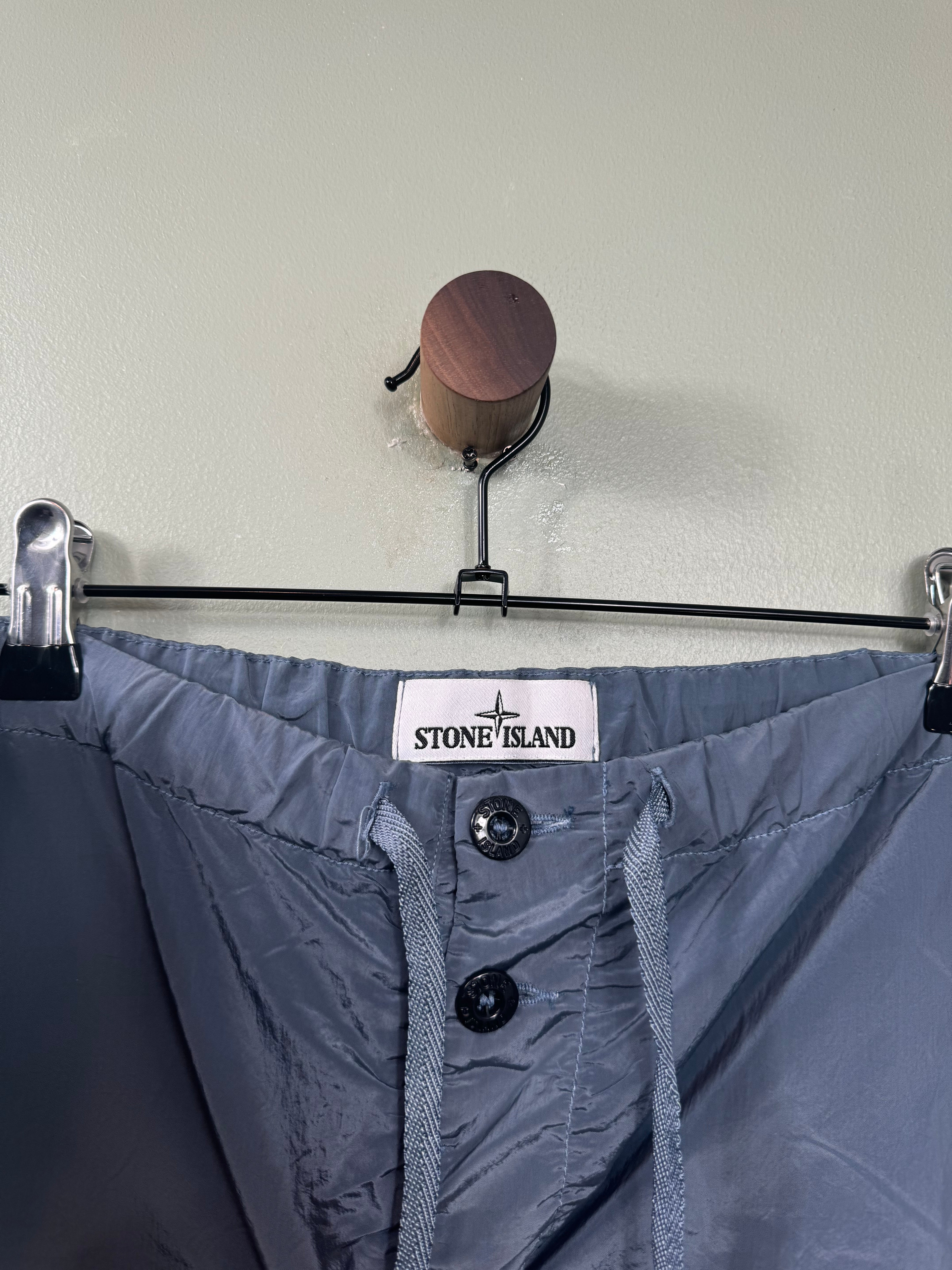 Stone Island Blue Nylon Metal Shorts