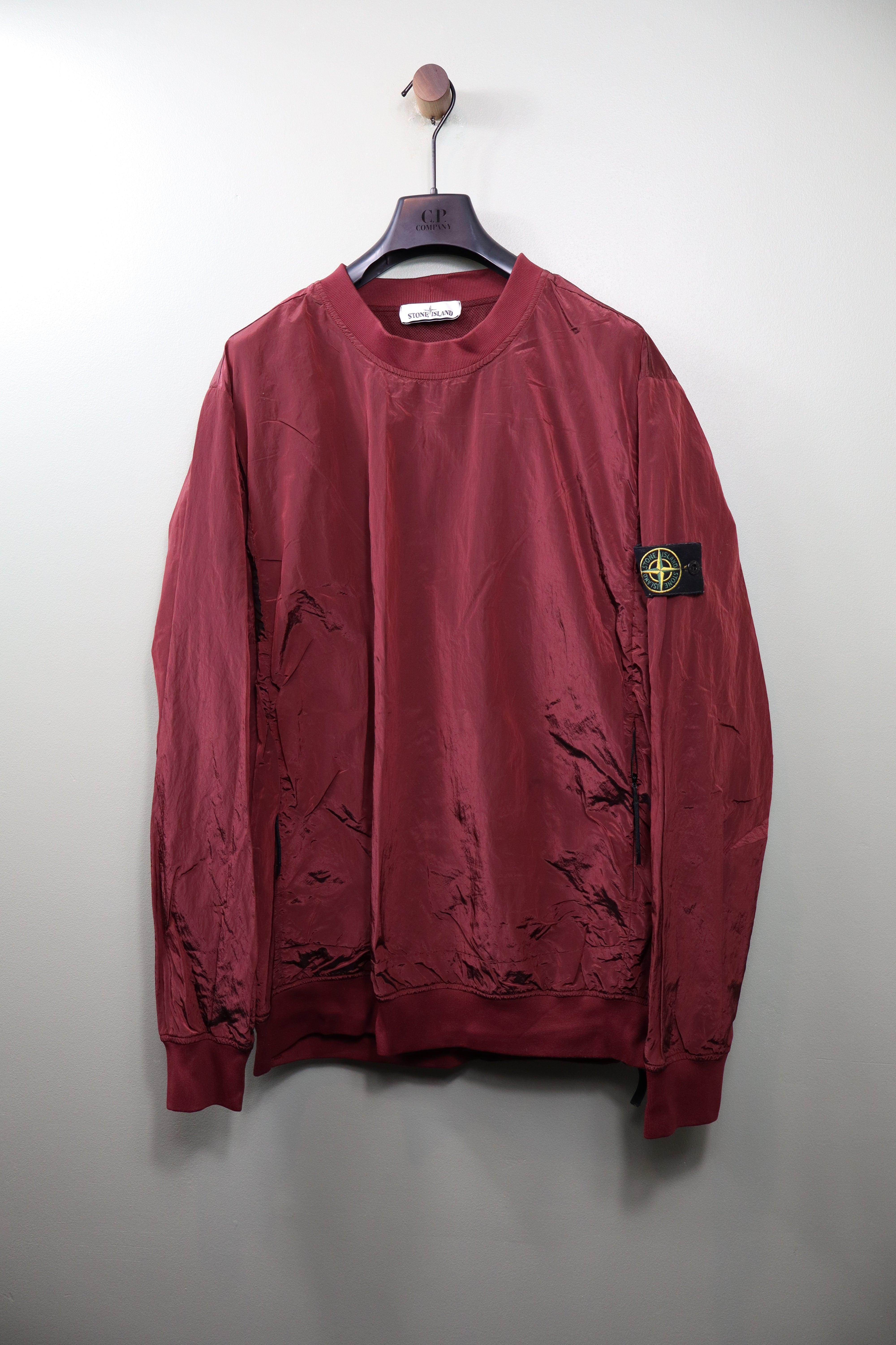 Stone Island Burgundy Nylon Metal Jumper