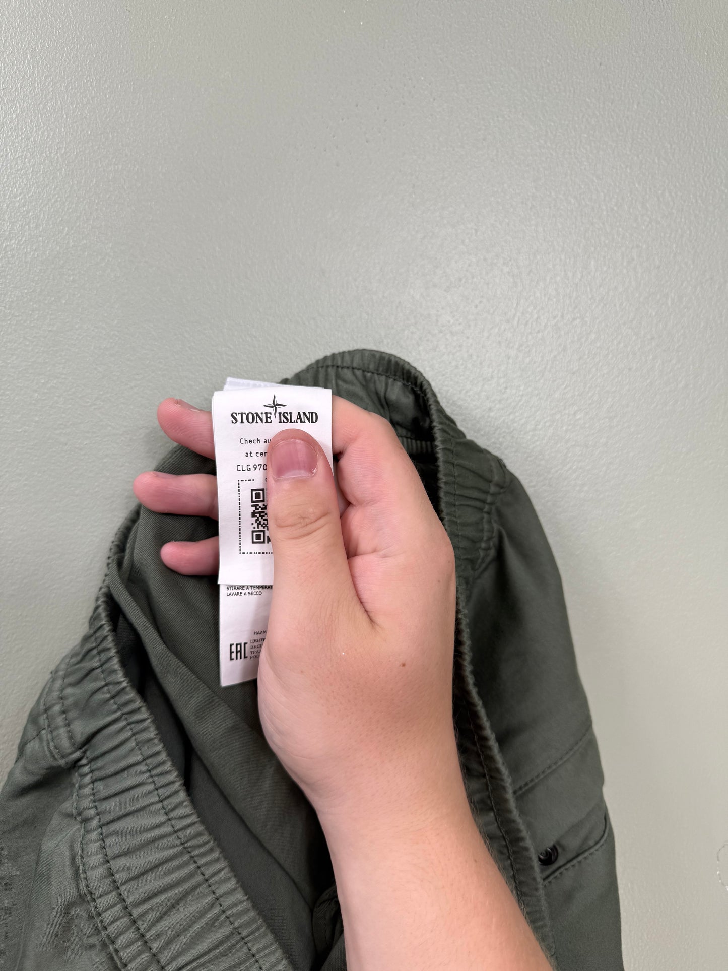 Stone Island Green RE-T Cargo Bottoms