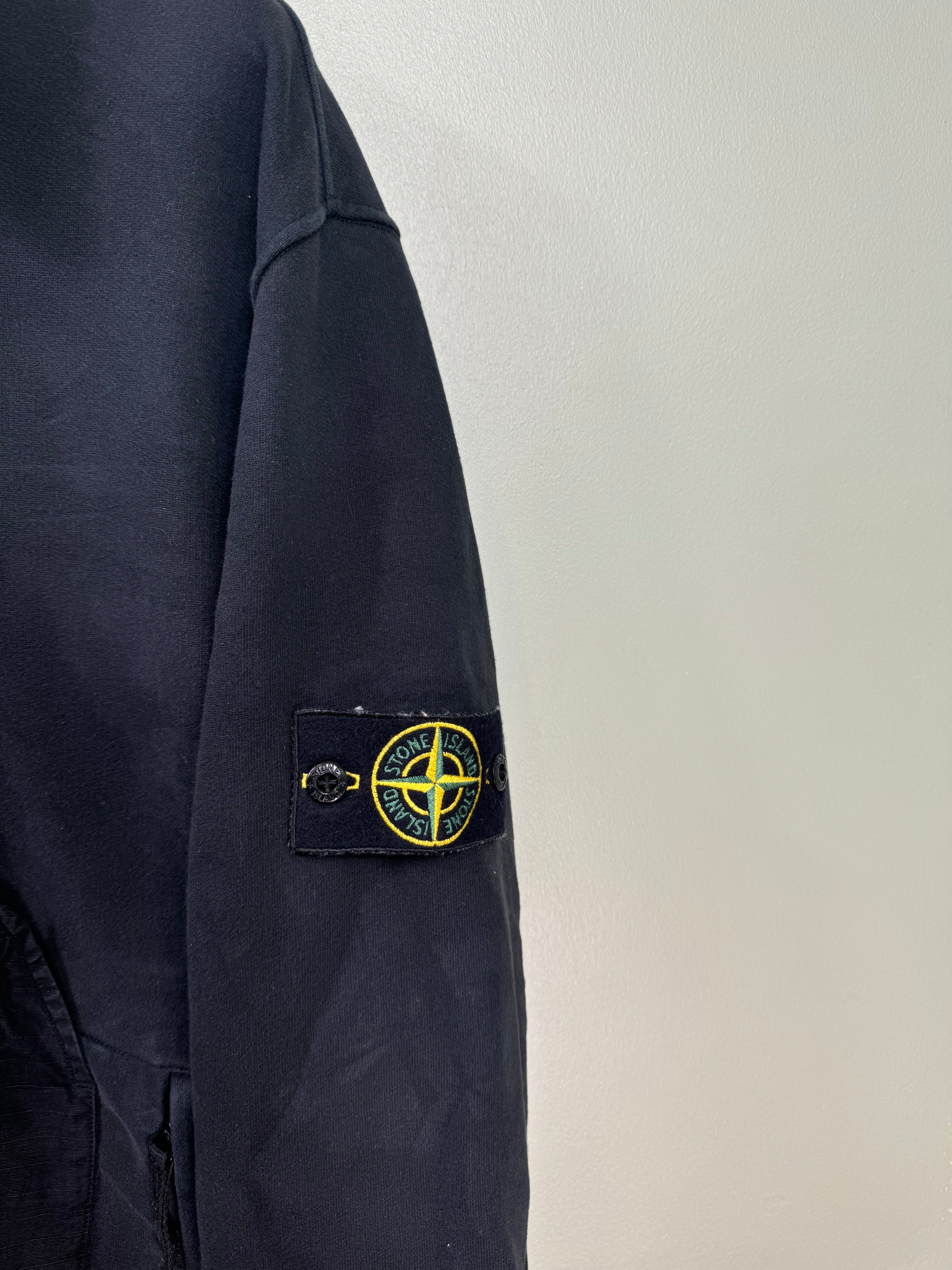 Stone Island Black 1/4 Zip Smock Jumper