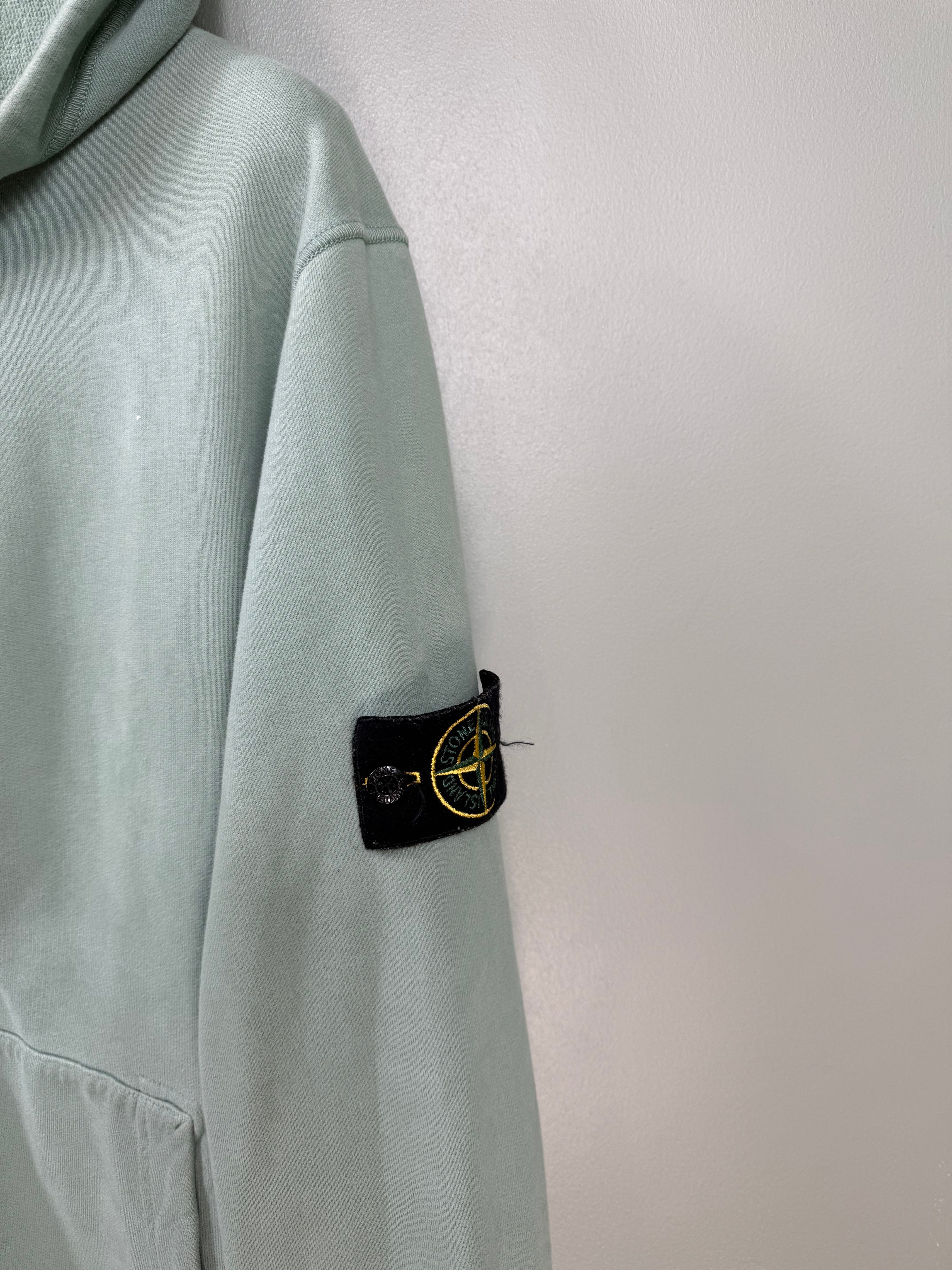 Stone Island Sage Green Zipped Hoodie