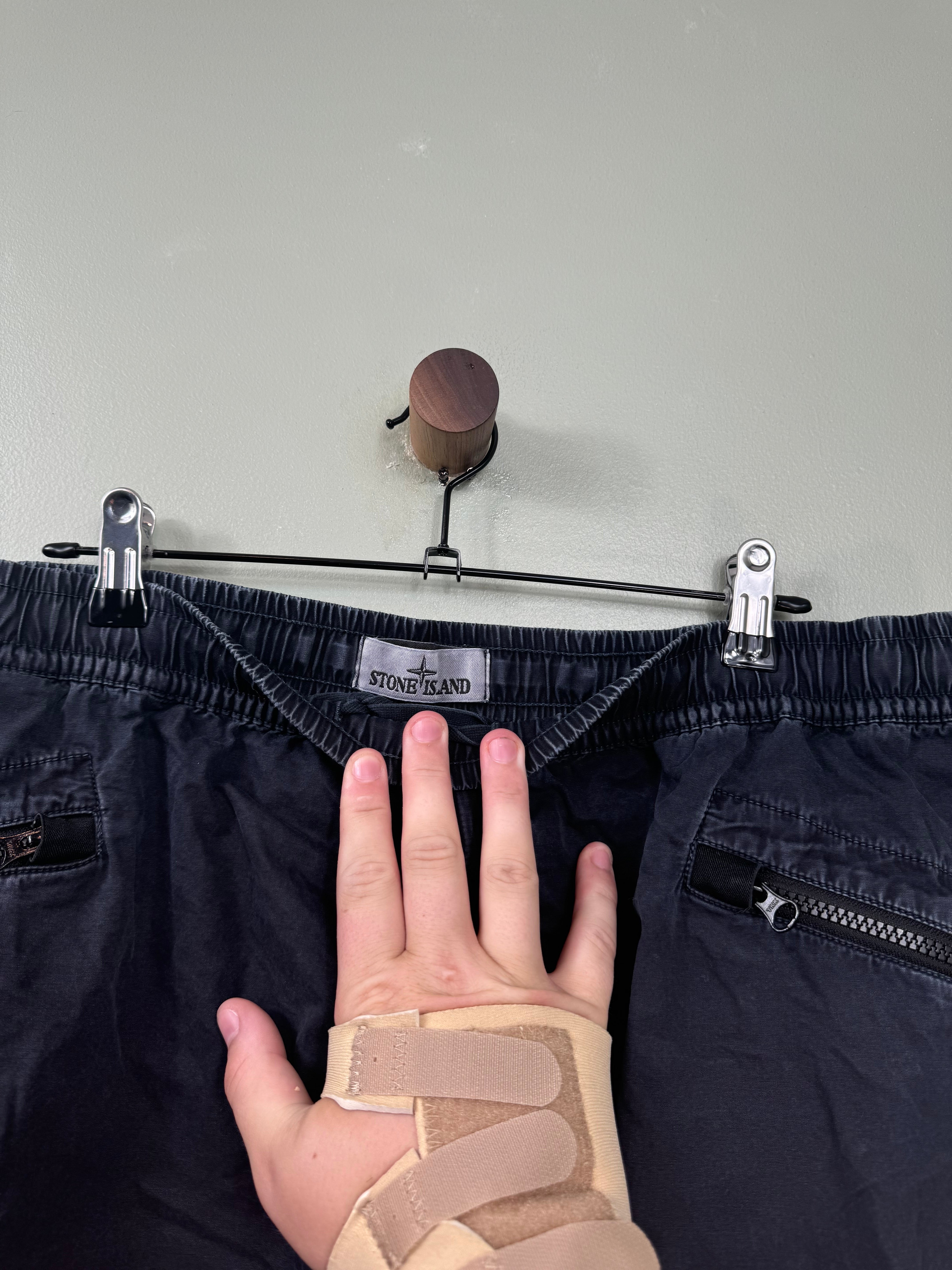 Stone Island Black CO Cargo Shorts