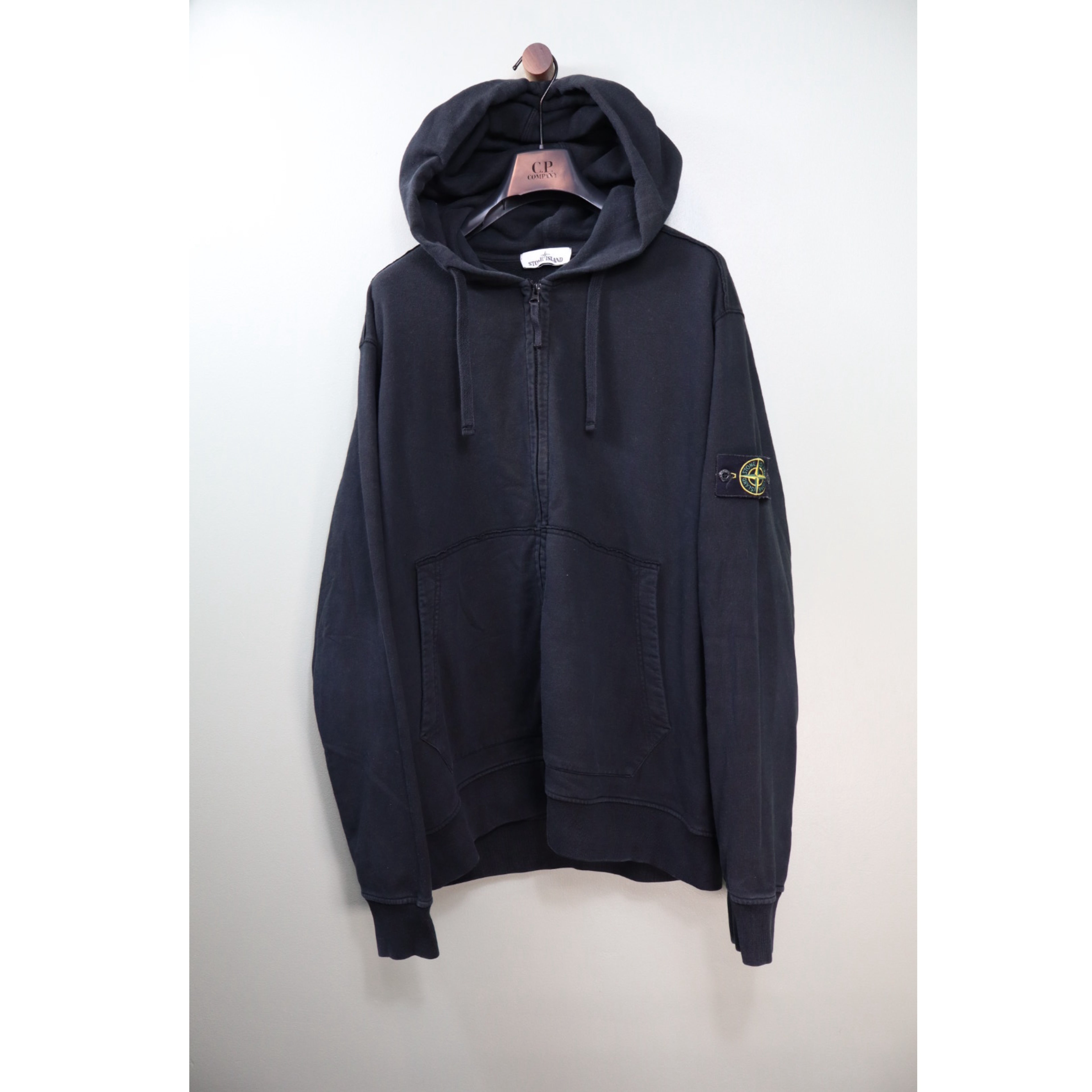 Stone Island Black Zipped Hoodie