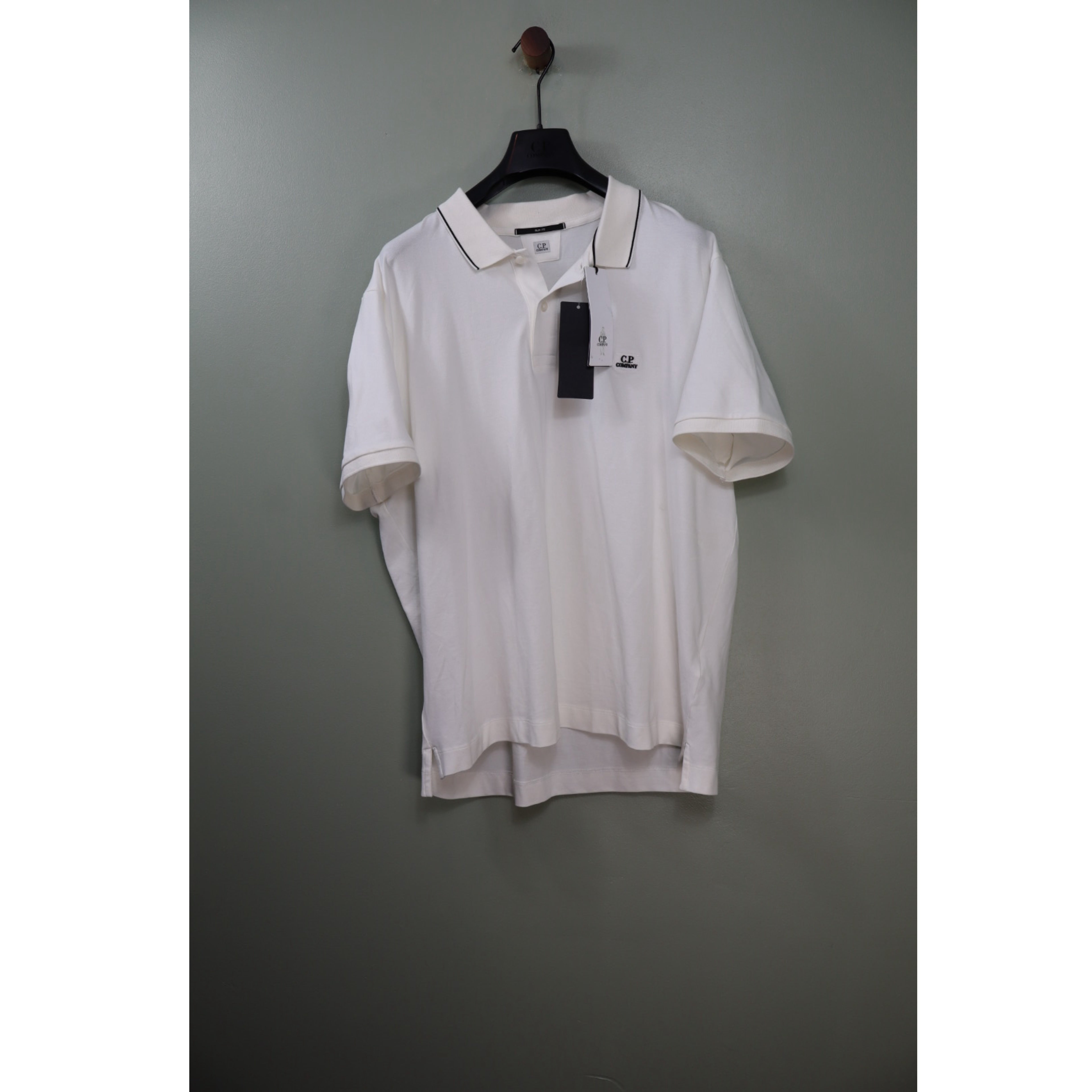 C.P. Company White Slim Fit Polo