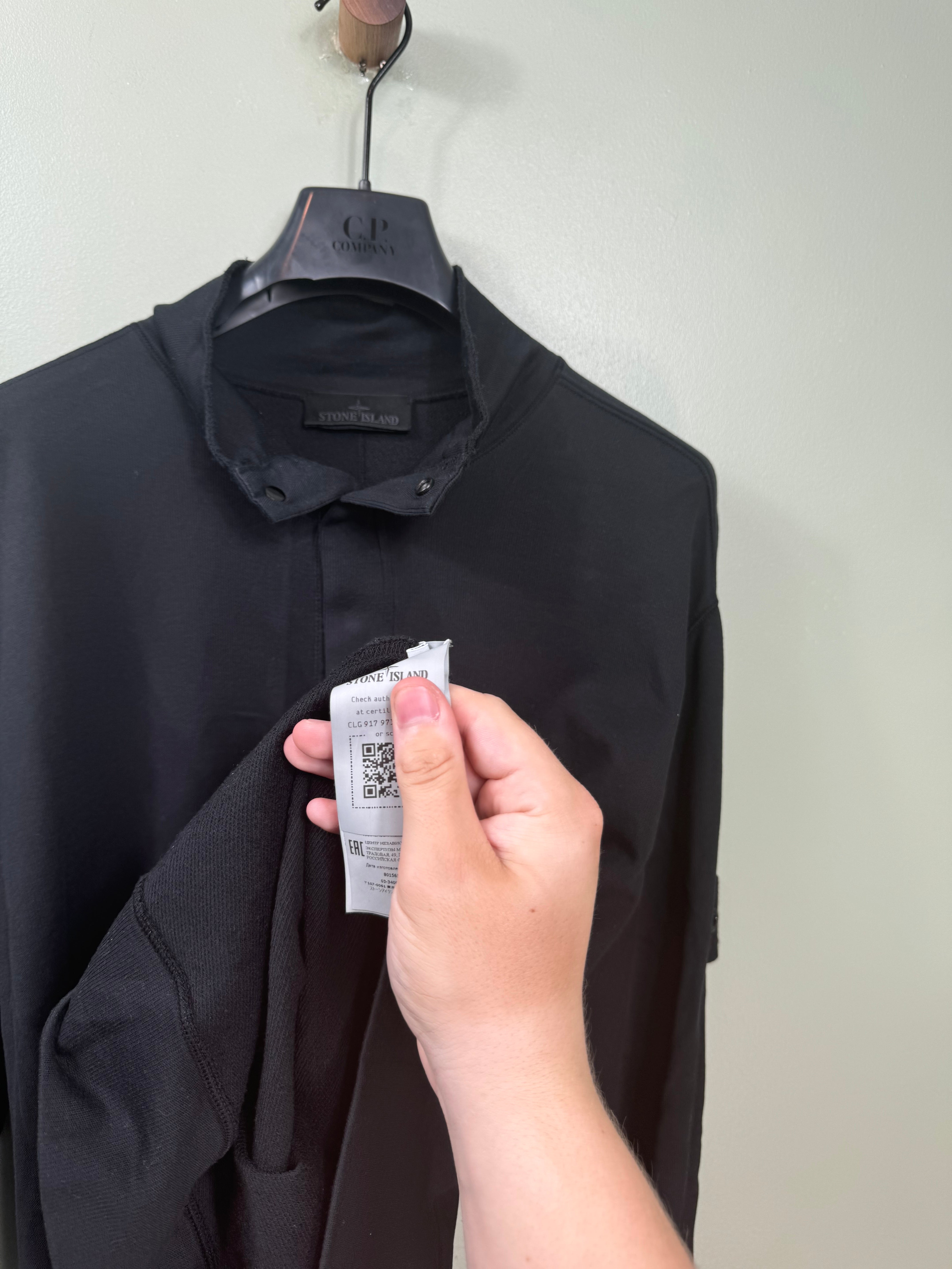 Stone Island Black Ghost 1/4 Button Jumper