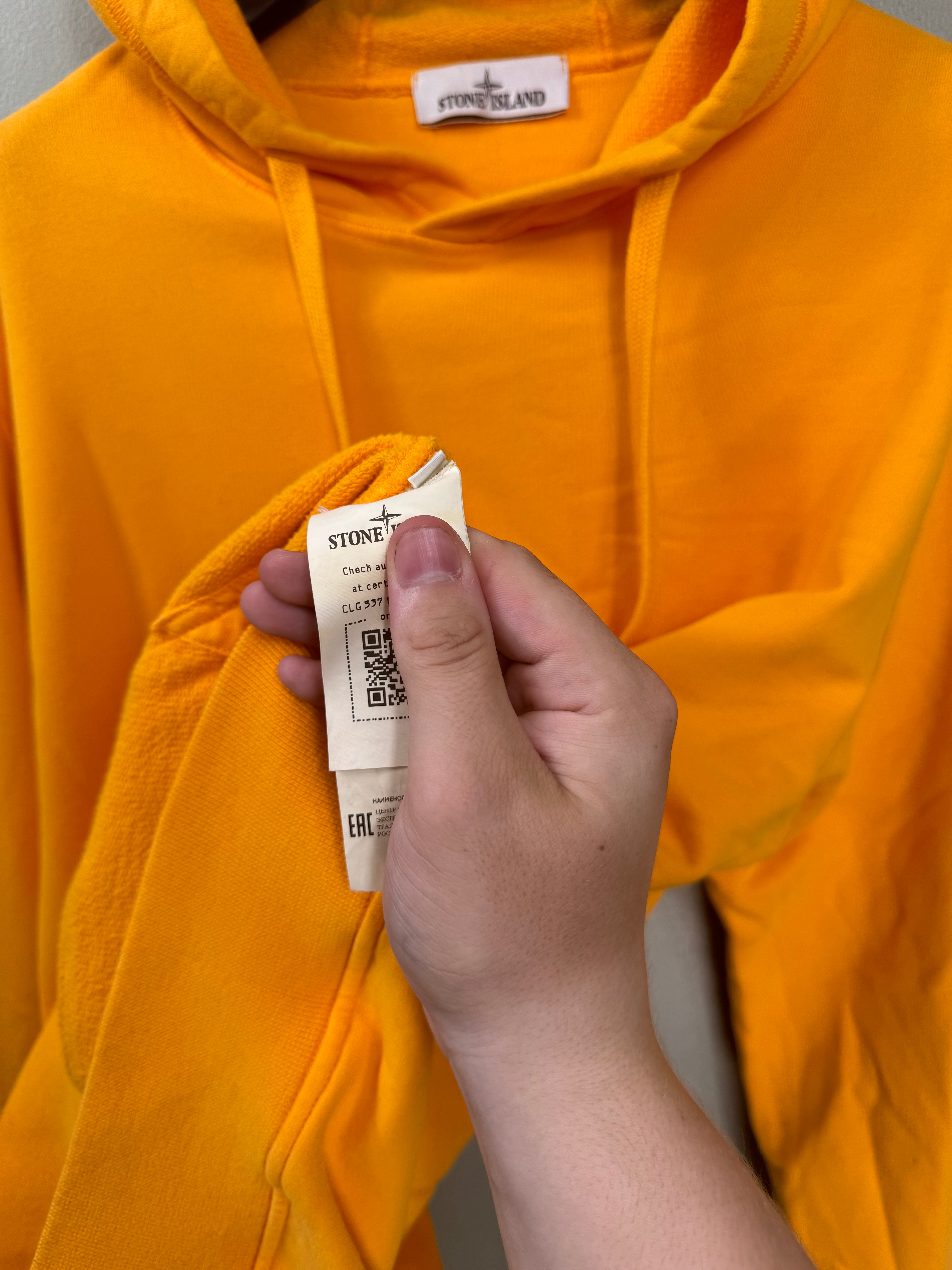 Stone Island Orange Hoodie