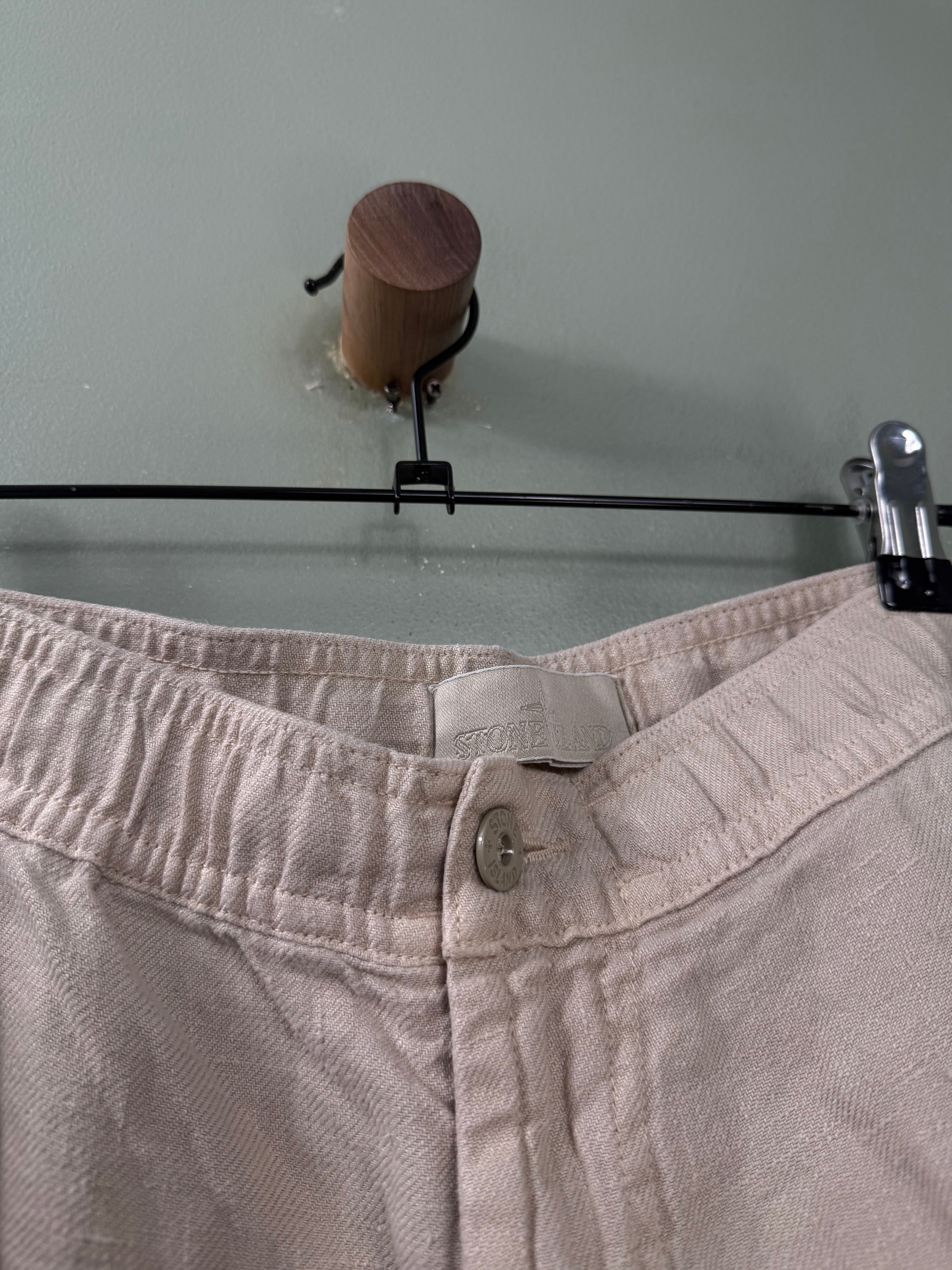Stone Island Beige RE Ghost Cargo Bottoms