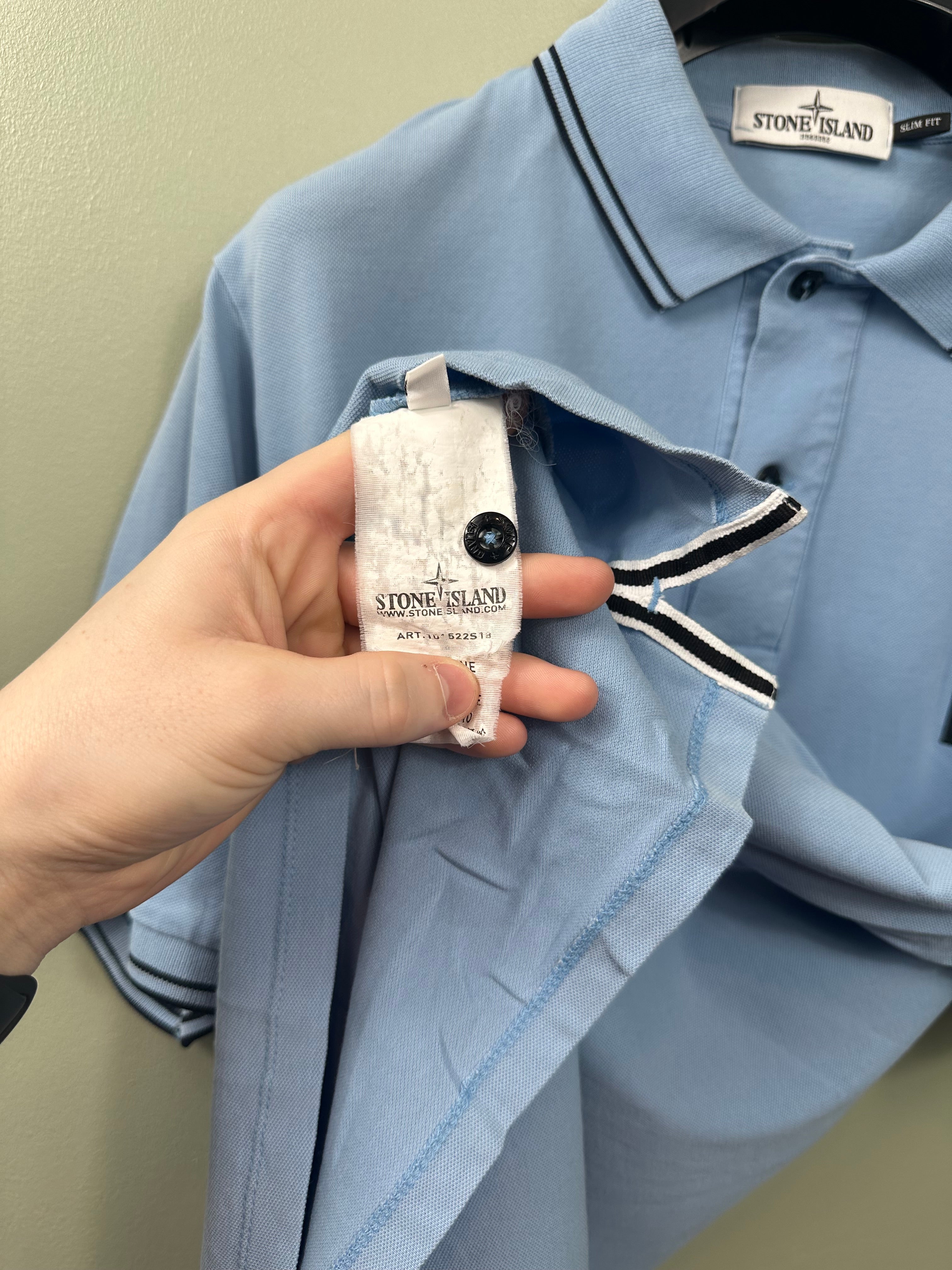Stone Island Blue Polo Shirt