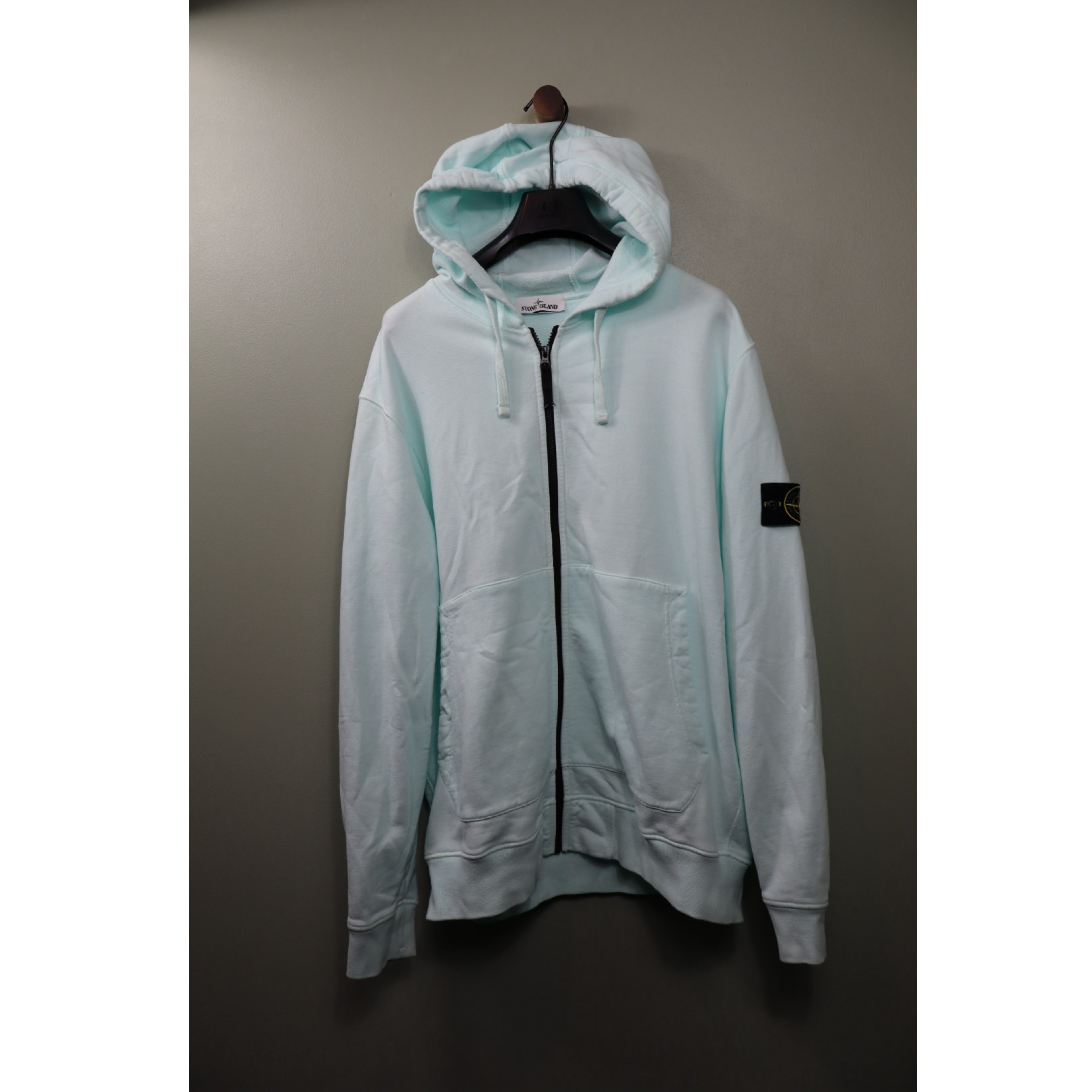 Stone Island Baby Blue Zipped Hoodie