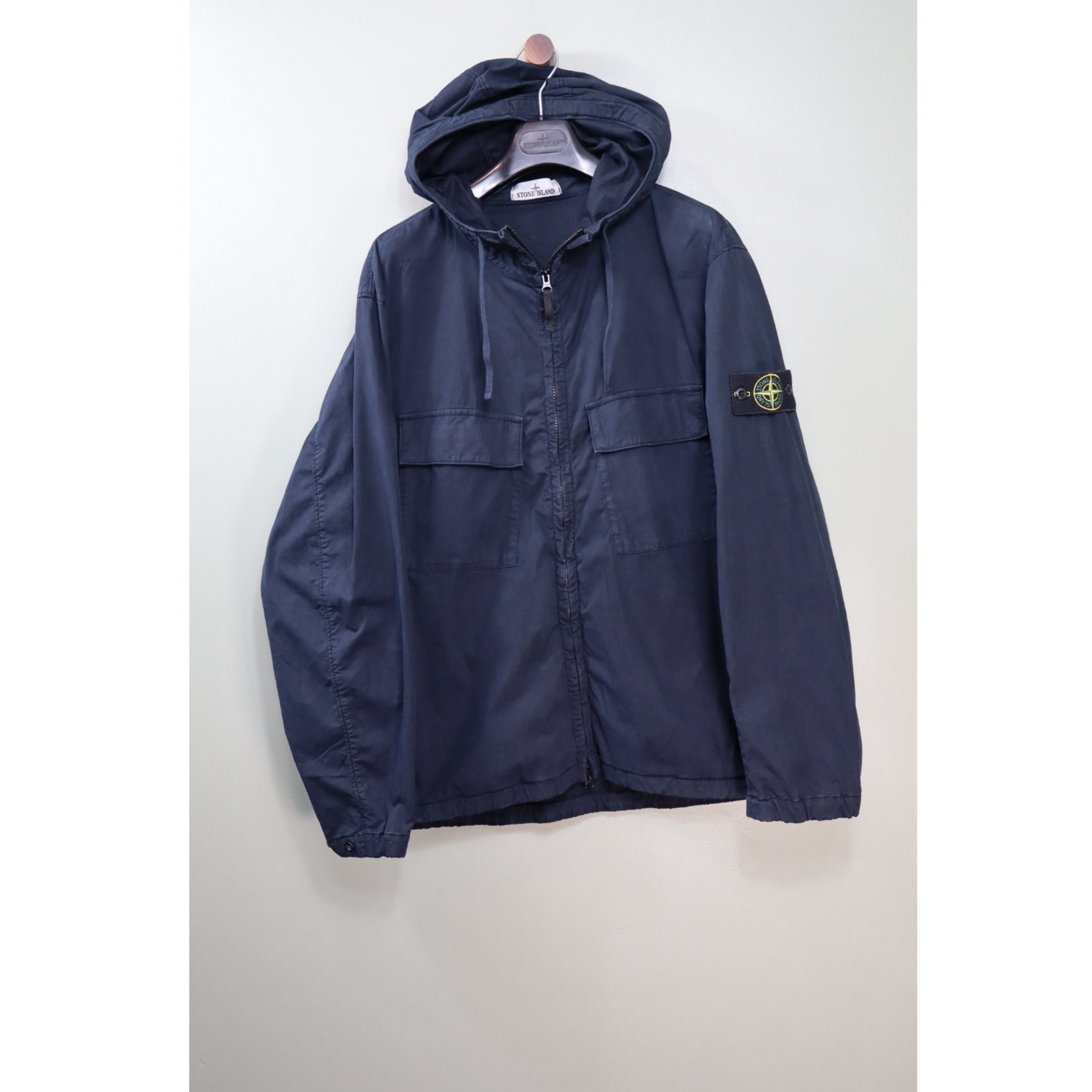 Stone Island Navy Supima Cotton Twill Jacket