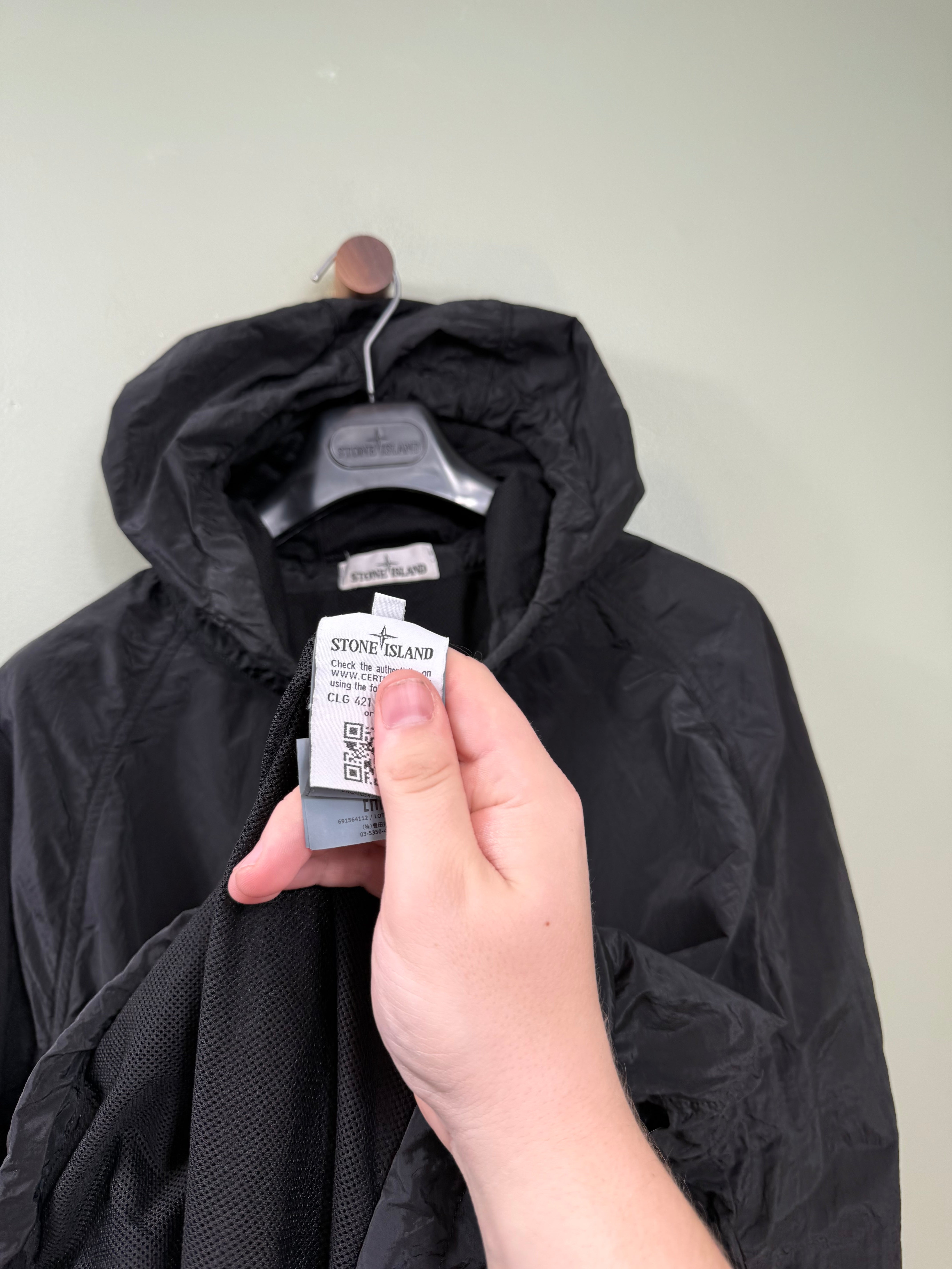Stone Island Black Nylon Metal Smock