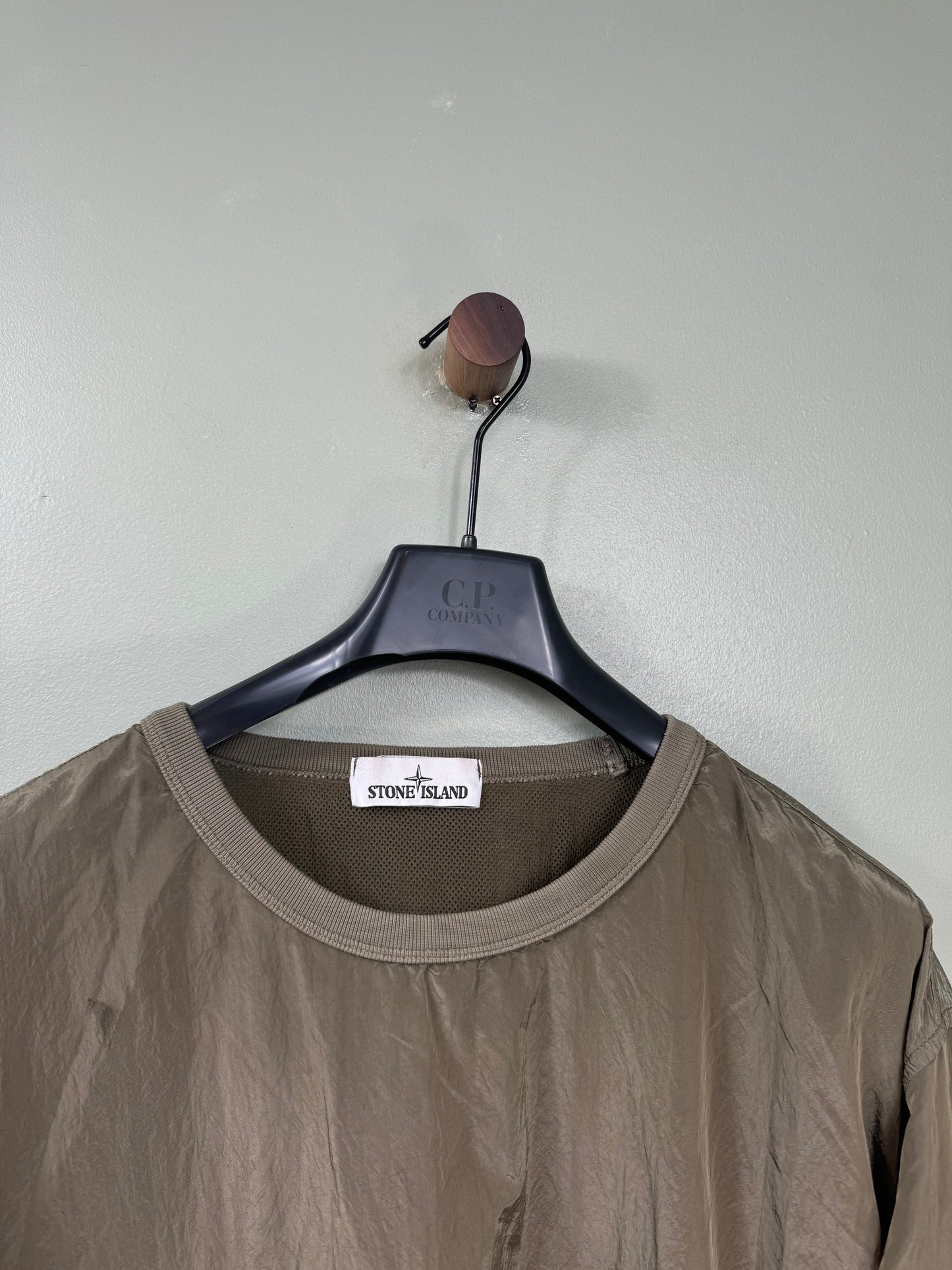 Stone Island Khaki Nylon Metal Jumper