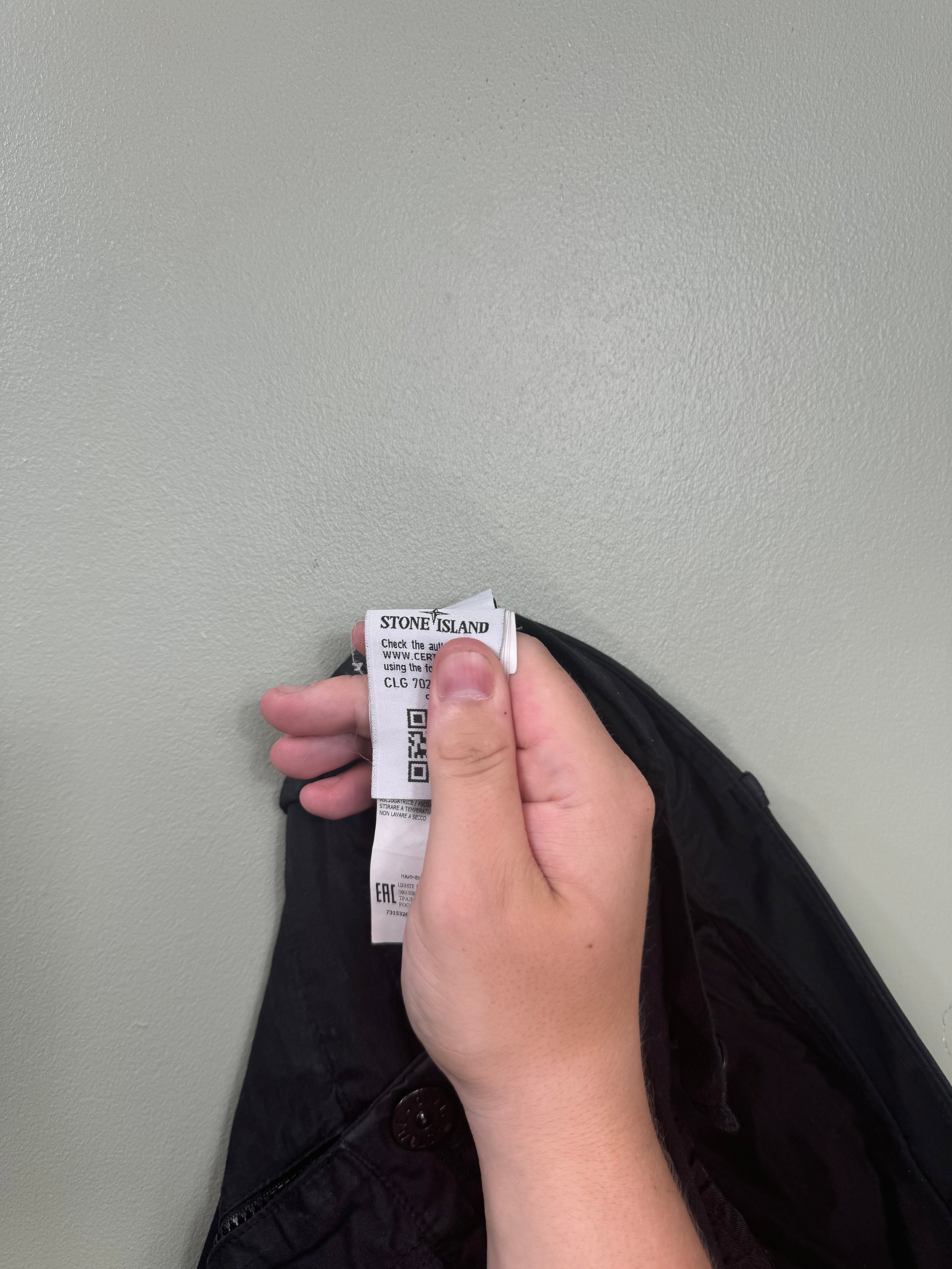 Stone Island Black CO Ghost Cargo Bottoms