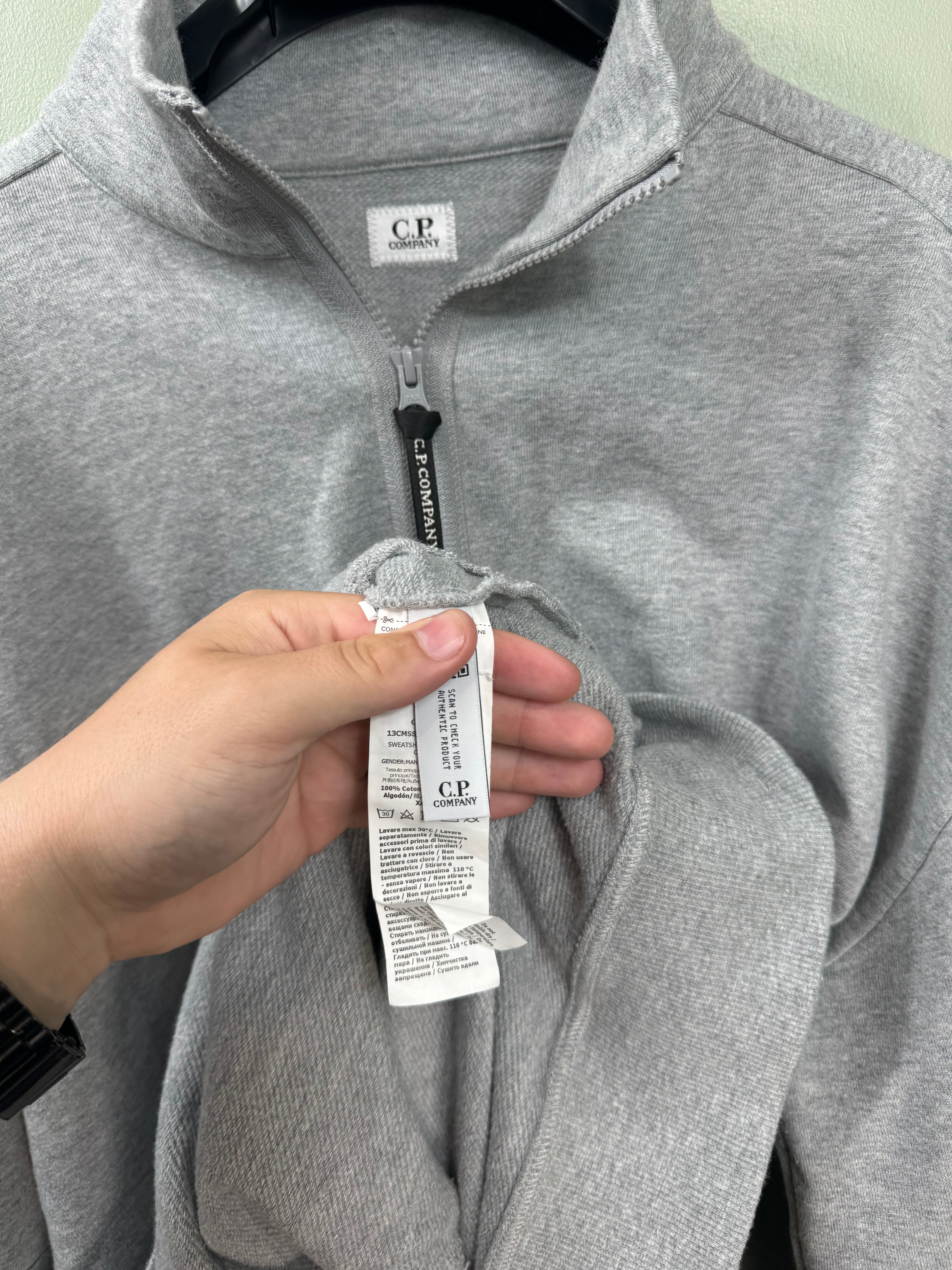 CP Company Grey 1/4 Zip Jumper