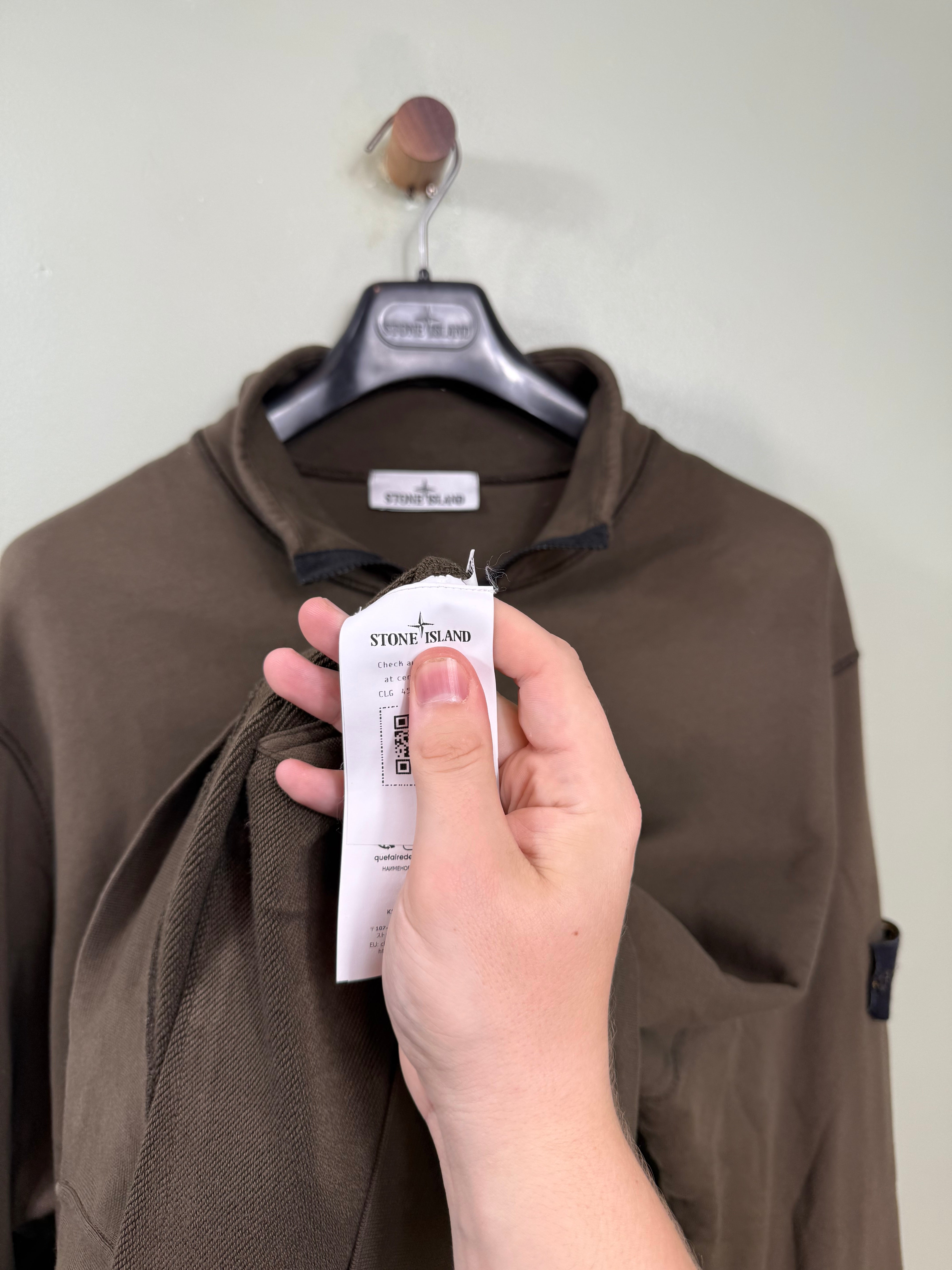 Stone Island Khaki Zipped Jumper