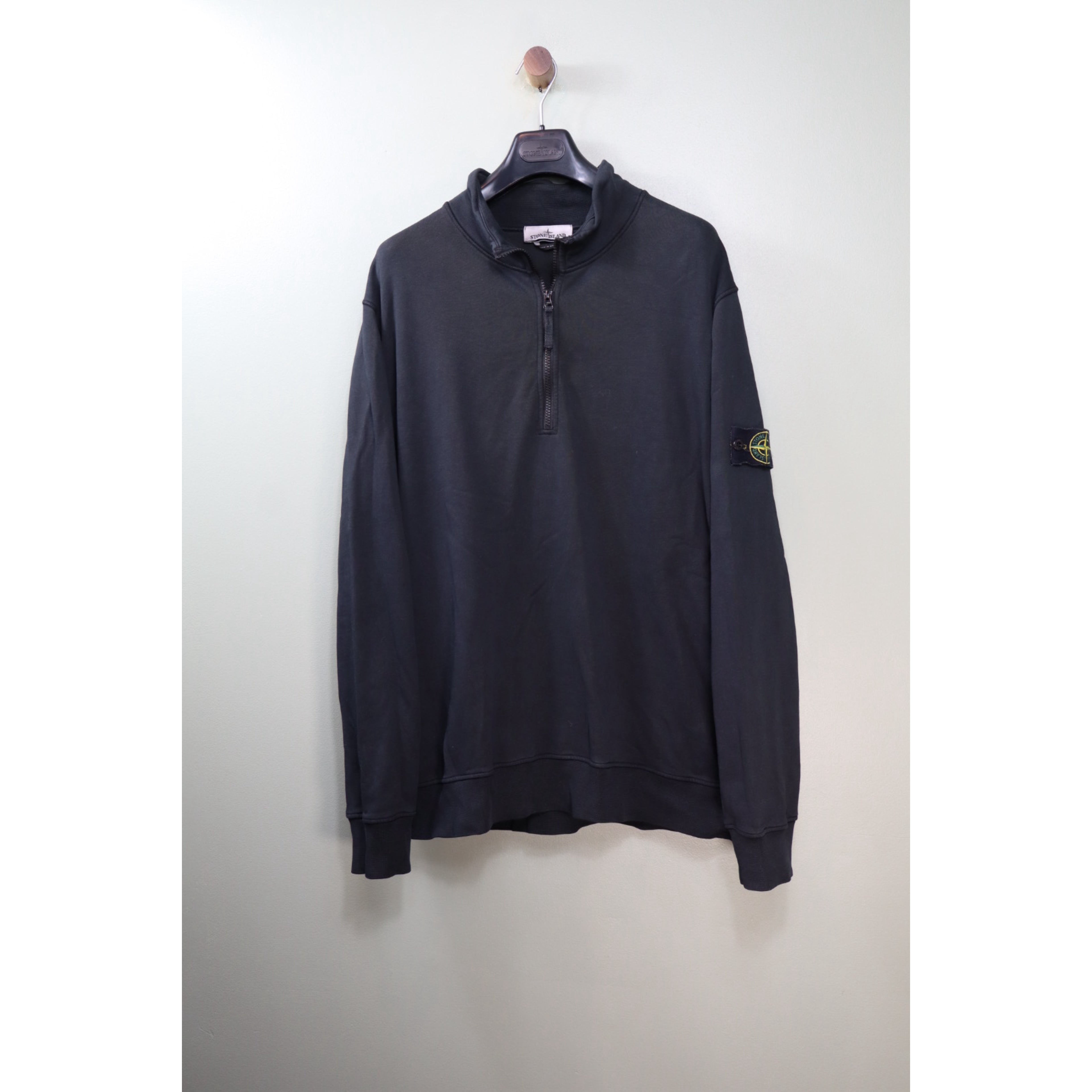 Stone Island Black 1/4 Zip Jumper