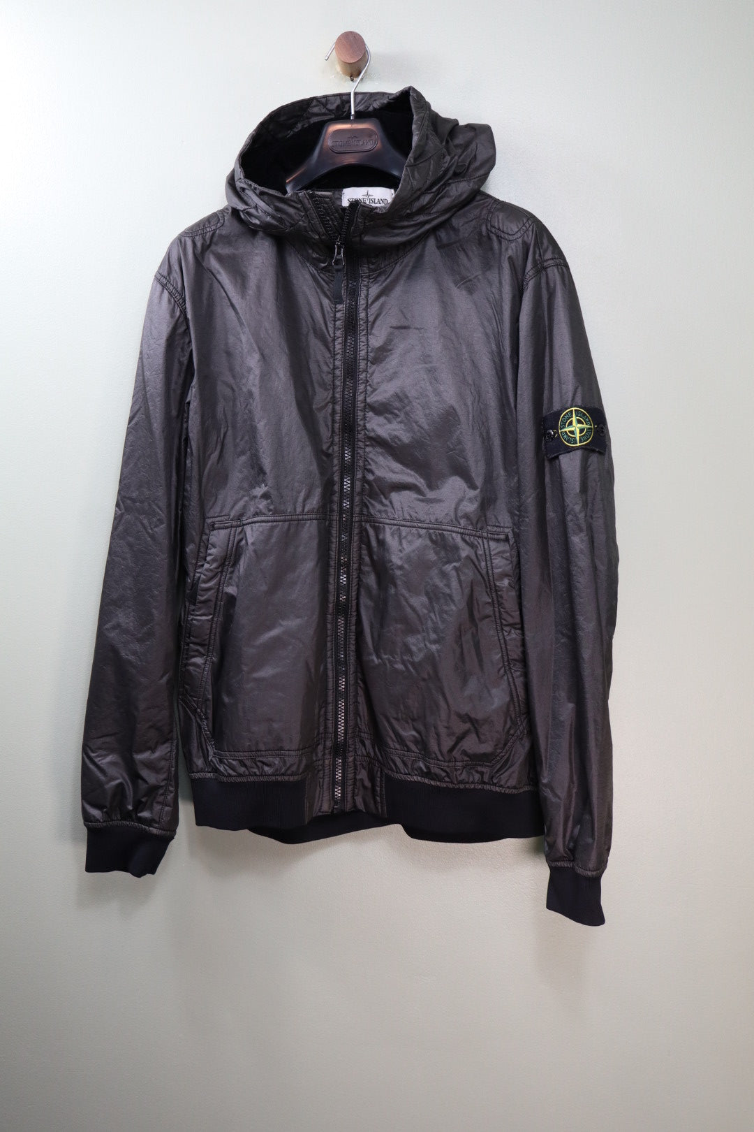Stone Island Black Lamy Flock Jacket