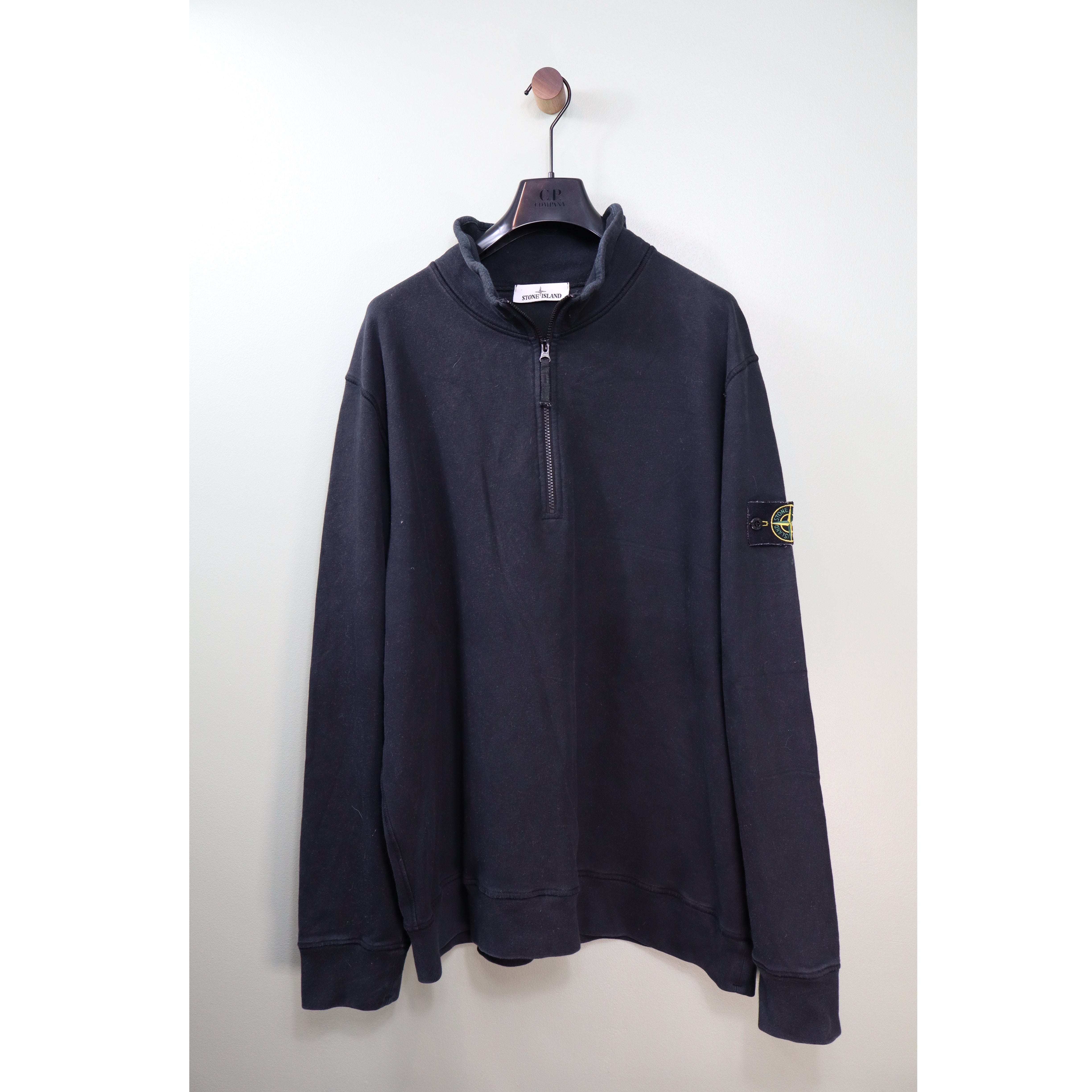 Stone Island Black 1/4 Zip Jumper