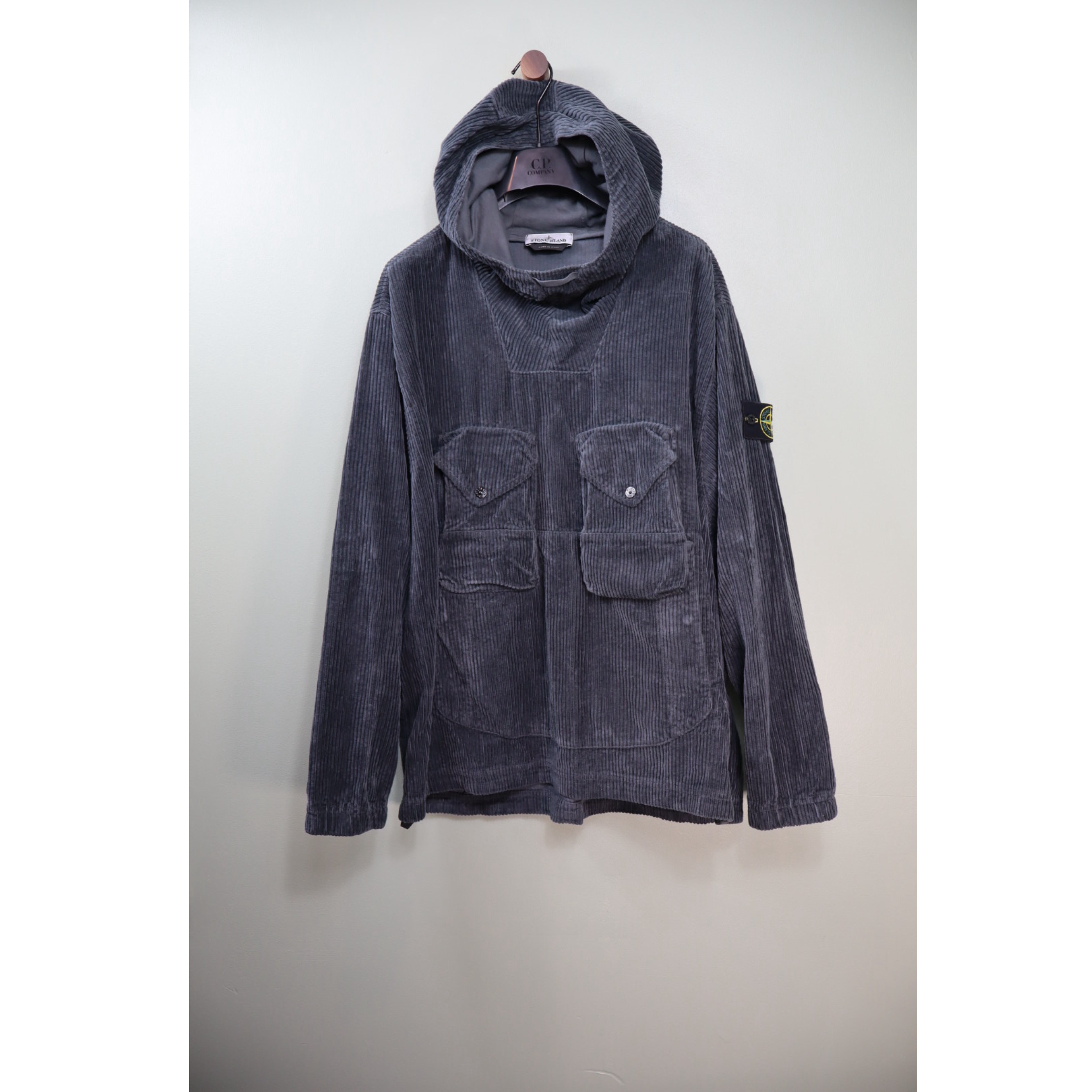 Stone Island Charcoal Grey Corduroy Smock