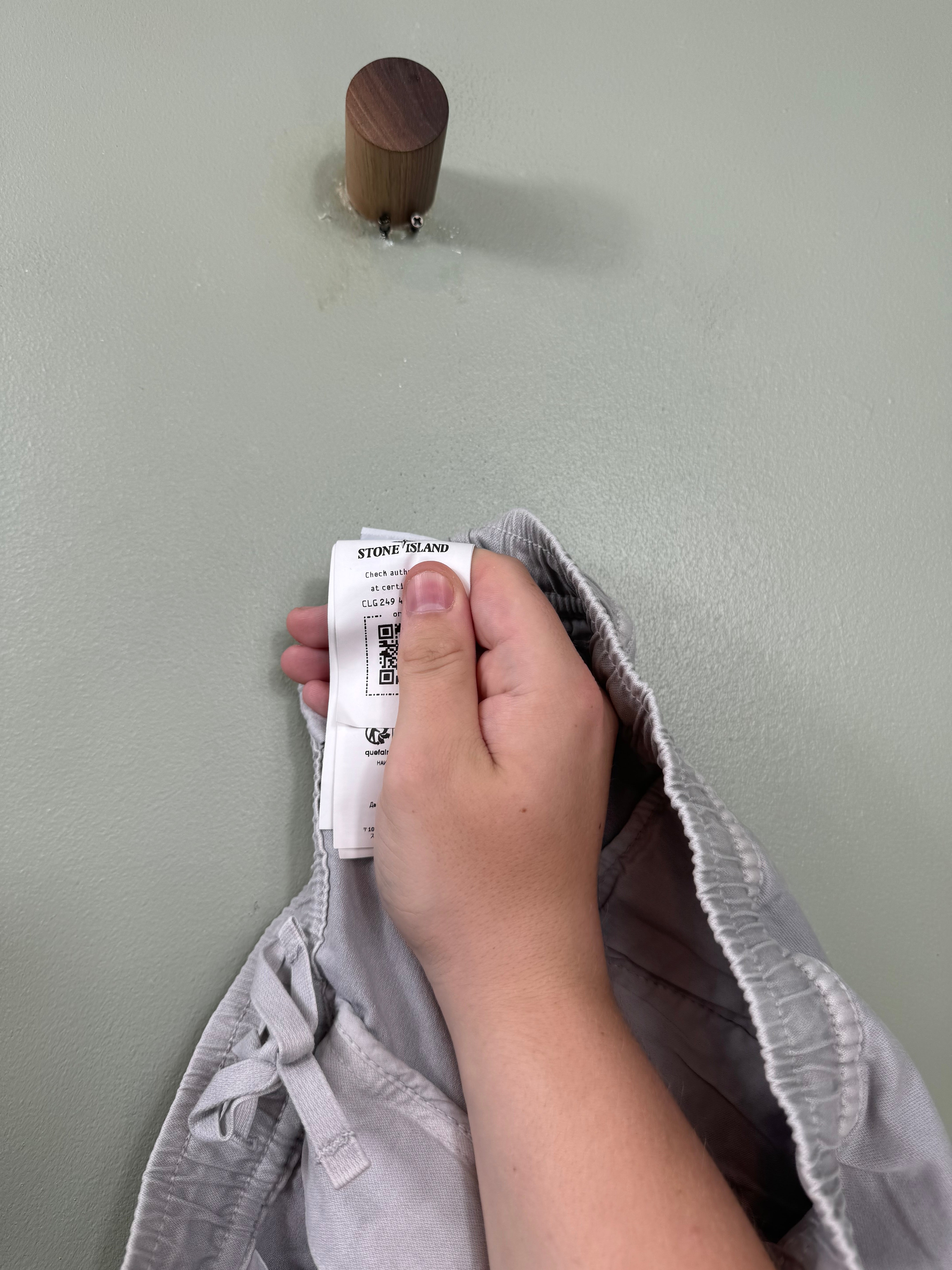 Stone Island Light Grey RE-T Cargo Bottoms