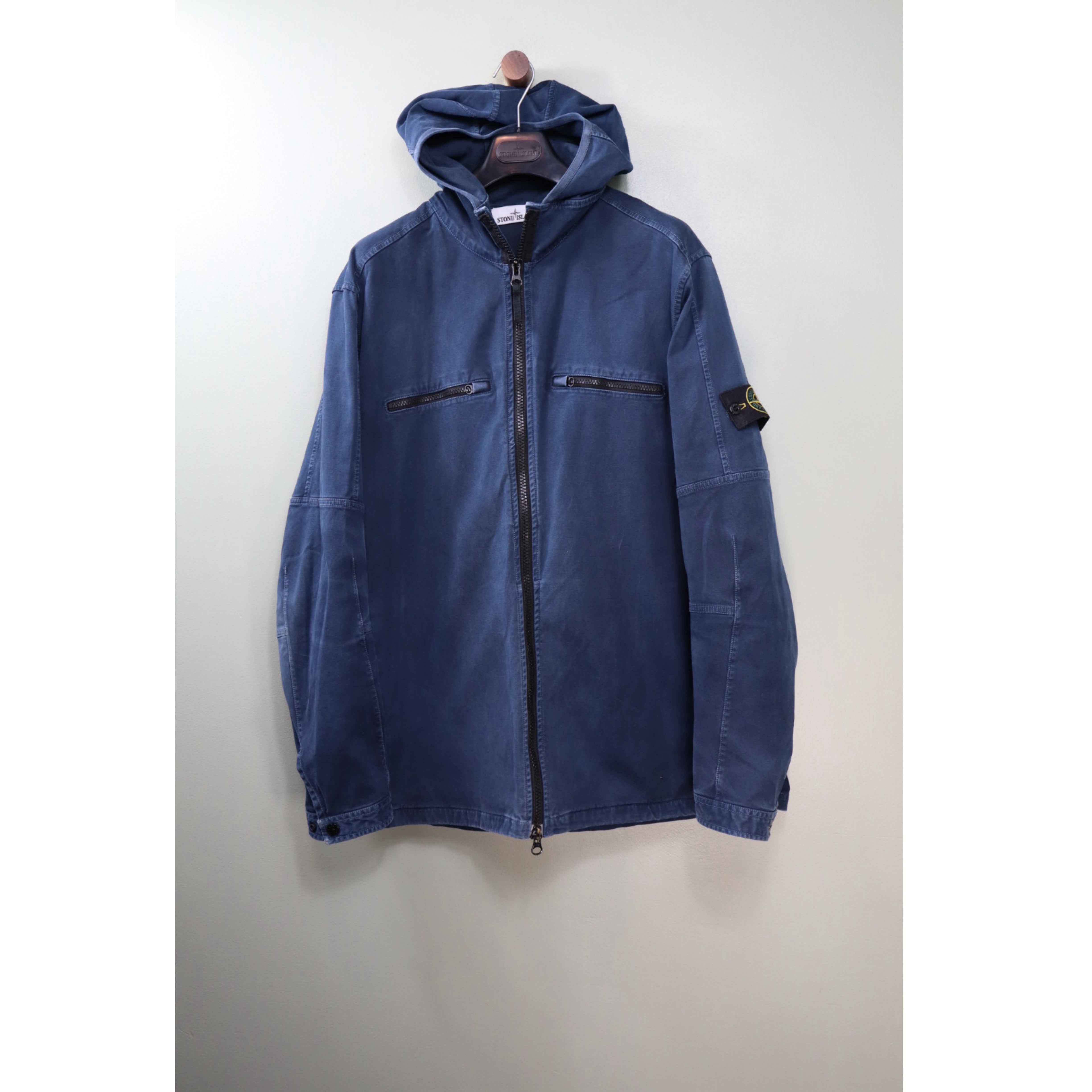 Stone Island Navy Supima Cotton Twill Jacket