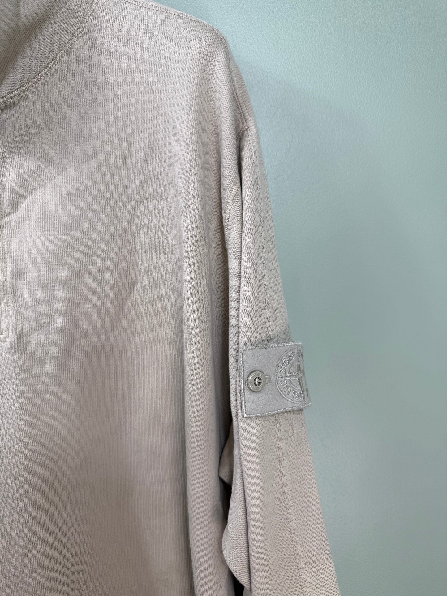 Stone Island Beige 1/4 Button Jumper