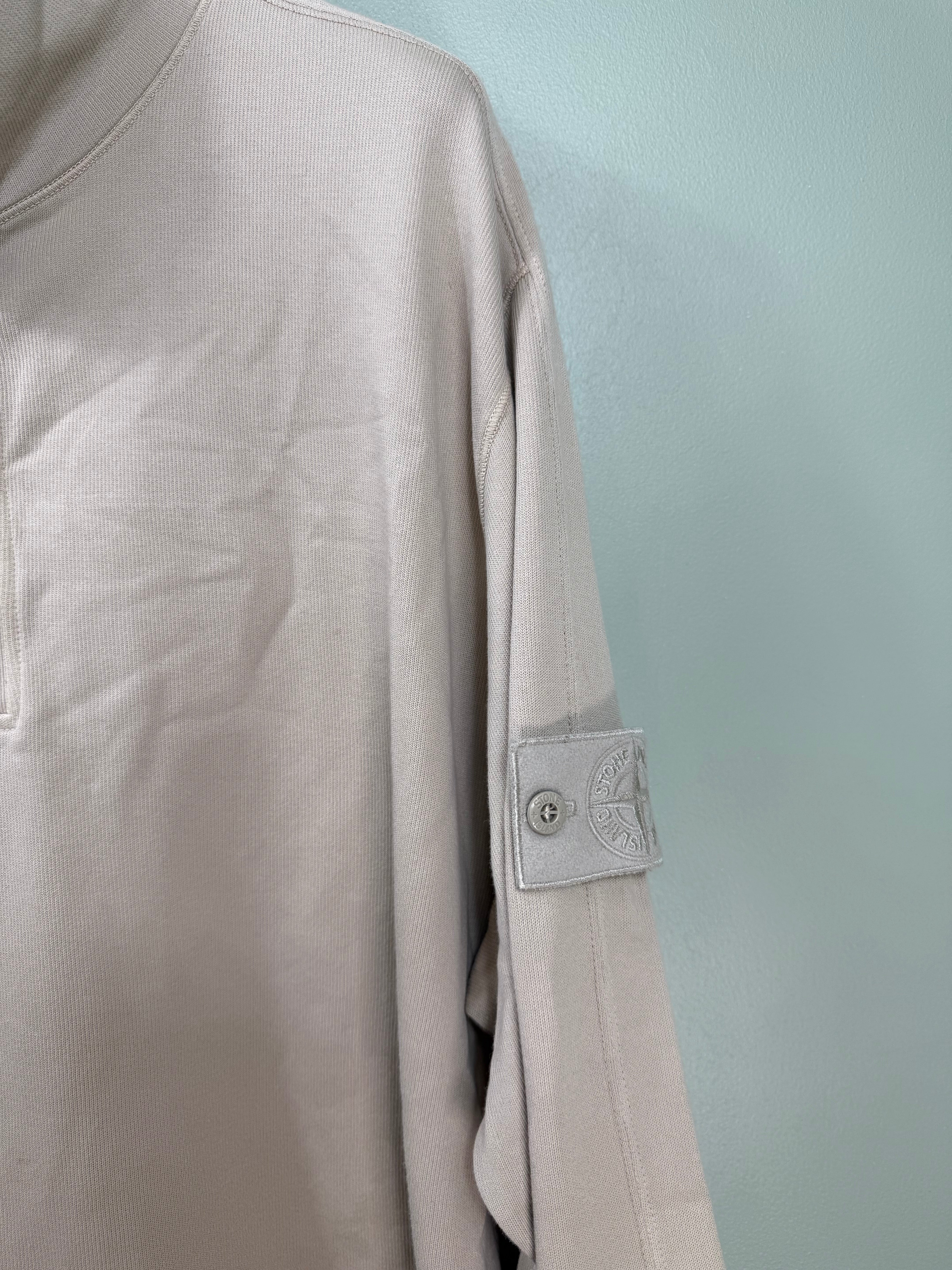 Stone Island Beige 1/4 Button Jumper