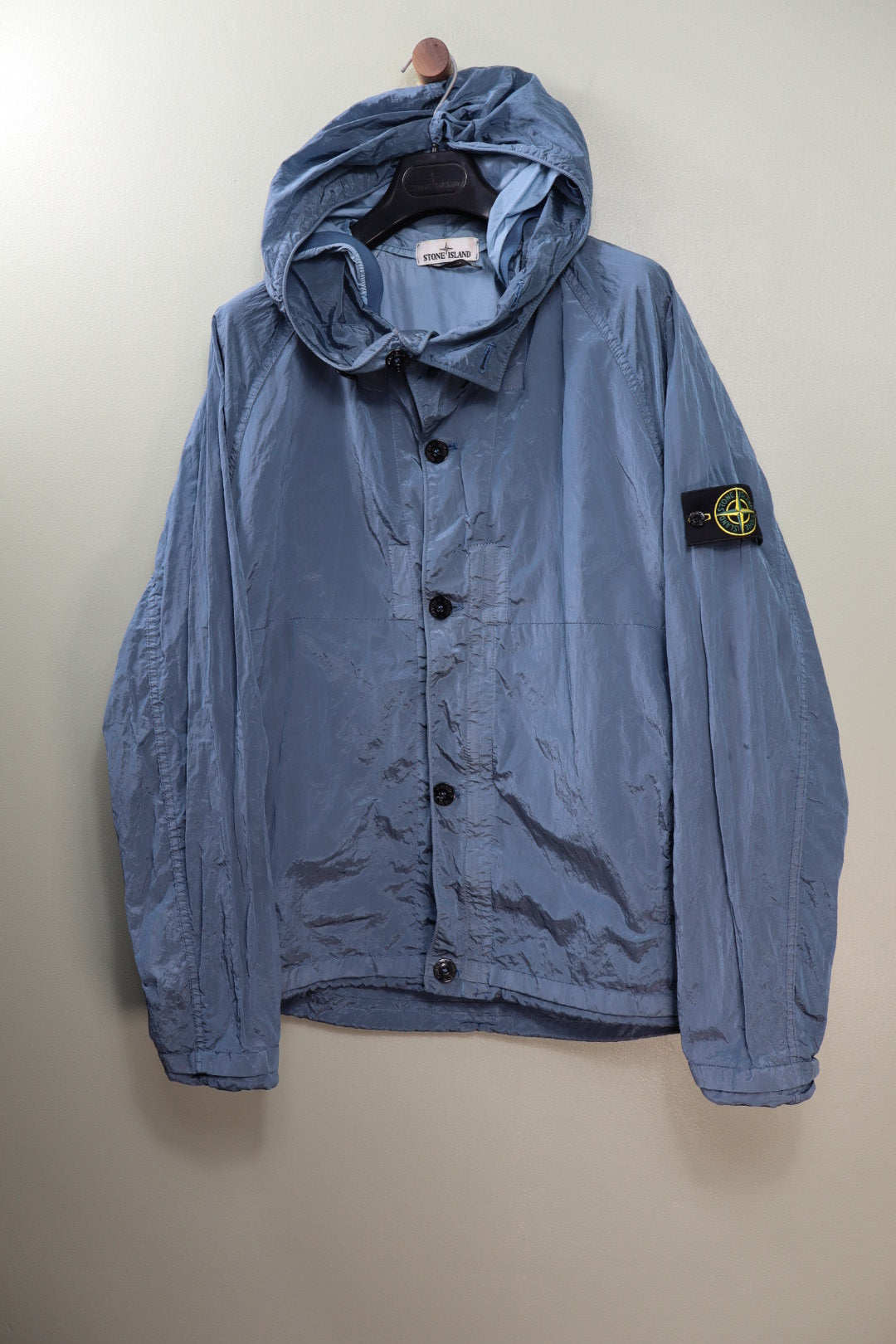 Stone Island Blue Nylon Metal Jacket