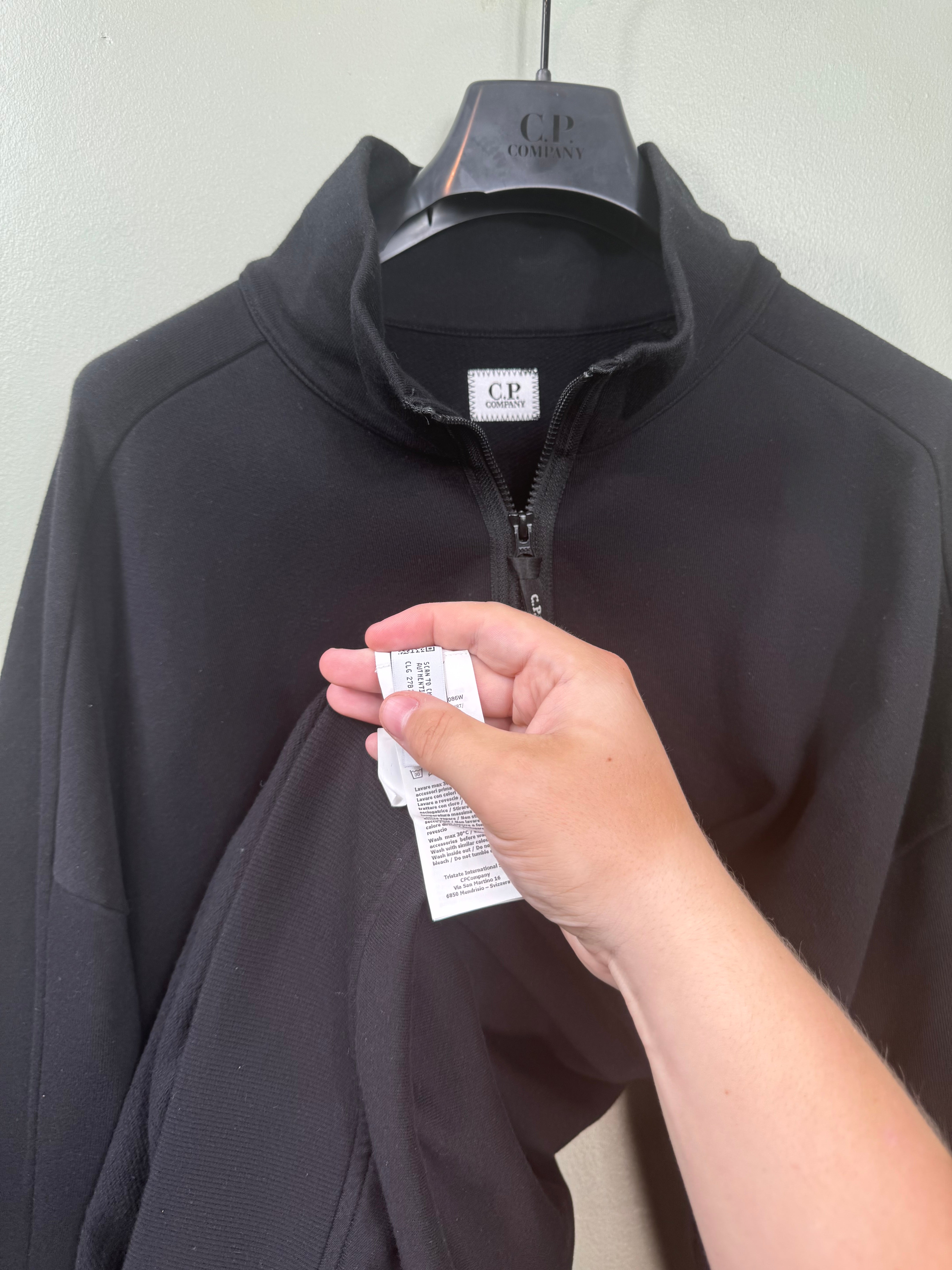 CP Company Black 1/4 Zip Jumper